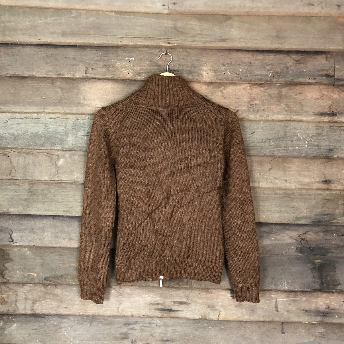 Aran Isles Knitwear × Michel Klein Michel Klein Brown cable Knitwear cardigan#6808 Size XS / US 0-2 / IT 36-38 - 9 Thumbnail