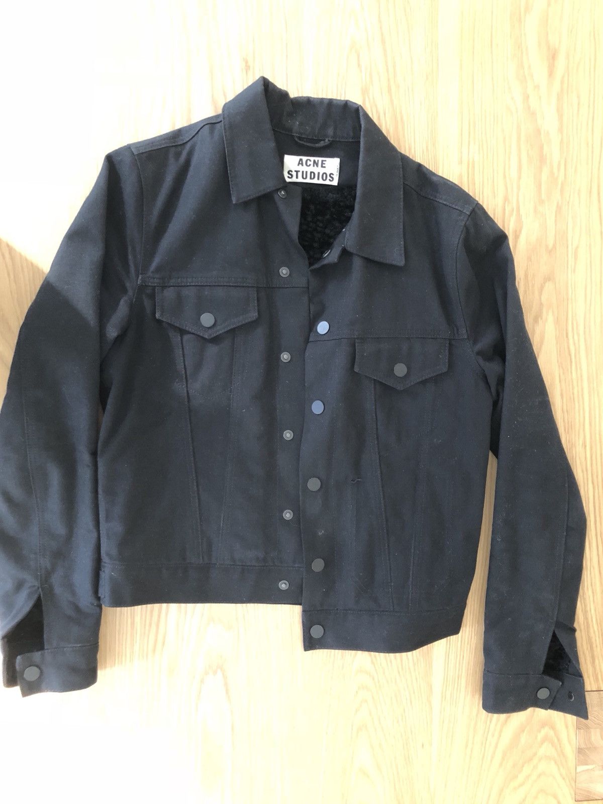 Acne Jam Black Denim w/ Shearling Lining *read description*