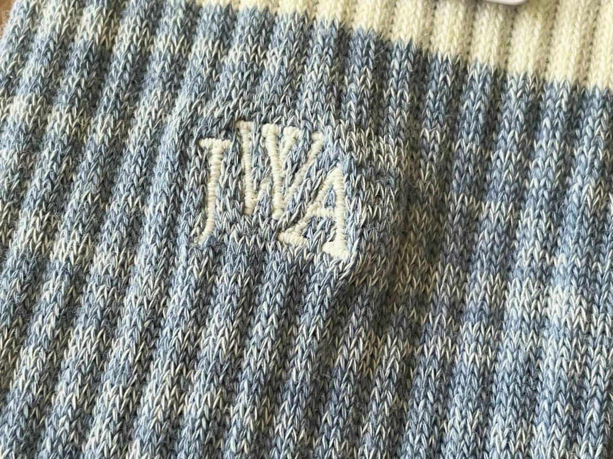 JW Anderson × Uniqlo White Heather Socks Dress Crew Tube Cotton Logo Cream Navy Size ONE SIZE - 6 Thumbnail