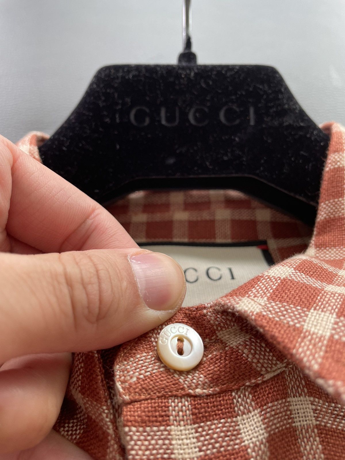 Gucci Brand New Super Runway Limited Rare Gucci Logo Linen Shirt Size US L / EU 52-54 / 3 - 15 Thumbnail