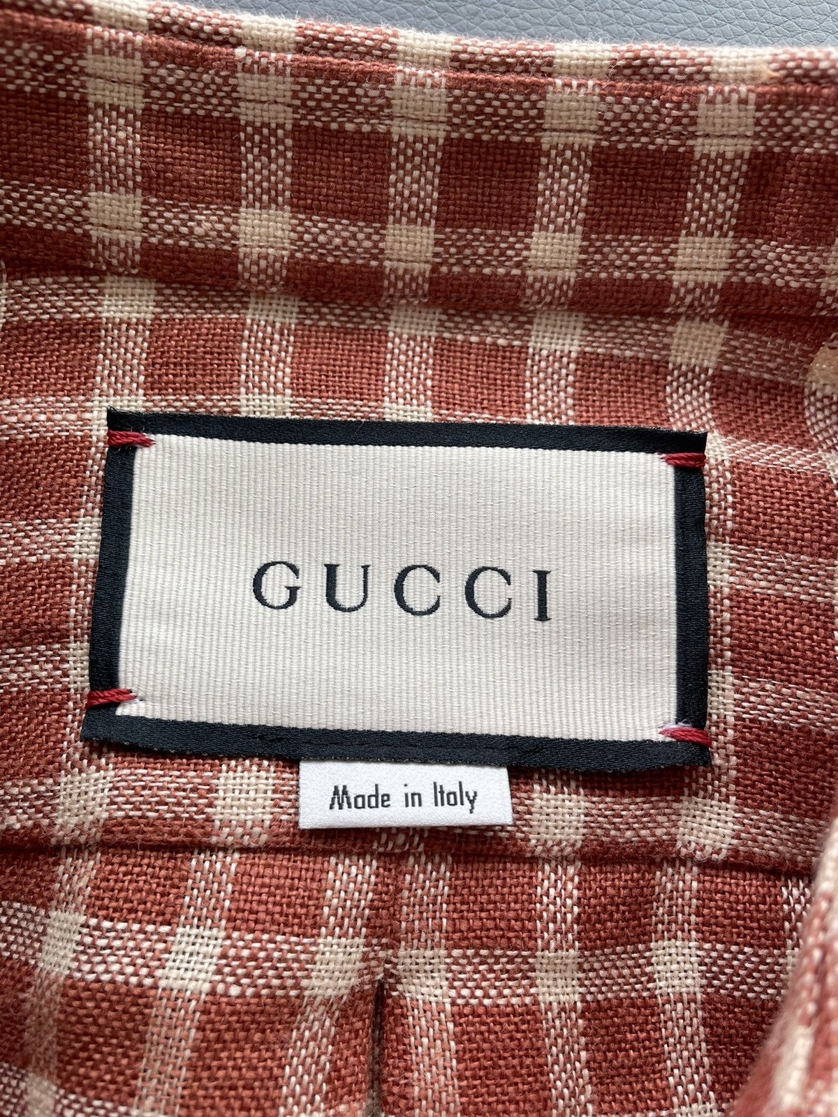 Gucci Brand New Super Runway Limited Rare Gucci Logo Linen Shirt Size US L / EU 52-54 / 3 - 6 Thumbnail