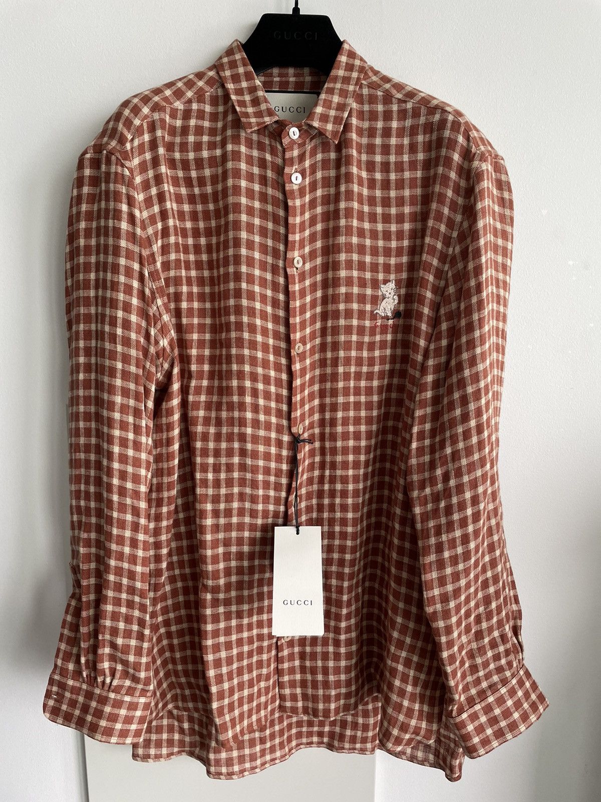 Gucci Brand New Super Runway Limited Rare Gucci Logo Linen Shirt Size US L / EU 52-54 / 3 - 3 Thumbnail
