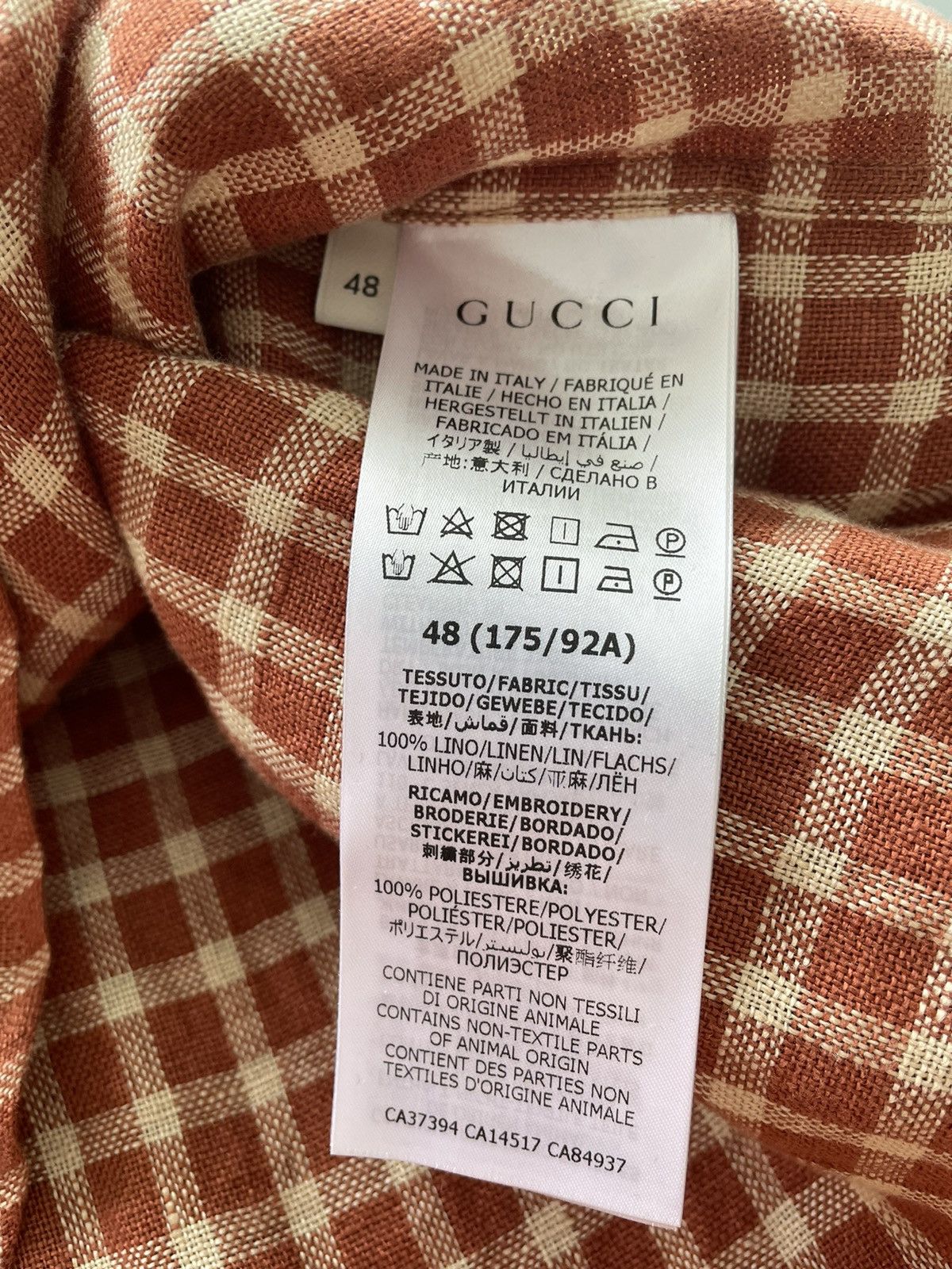 Gucci Brand New Super Runway Limited Rare Gucci Logo Linen Shirt Size US L / EU 52-54 / 3 - 9 Thumbnail