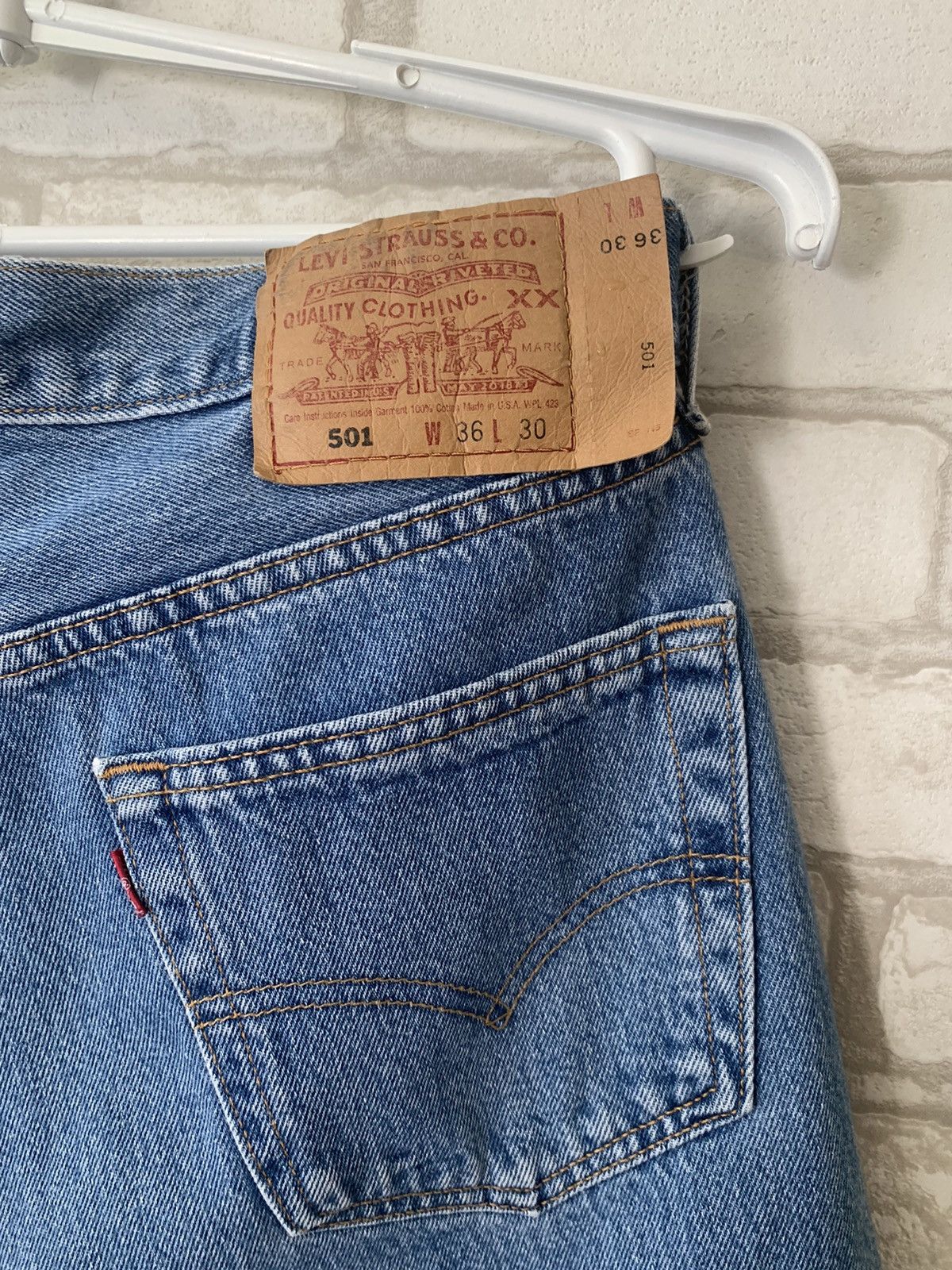 Levi's Levi’s light blue stonewashed denim pants 501 made in USA Size US 36 / EU 52 - 7 Thumbnail