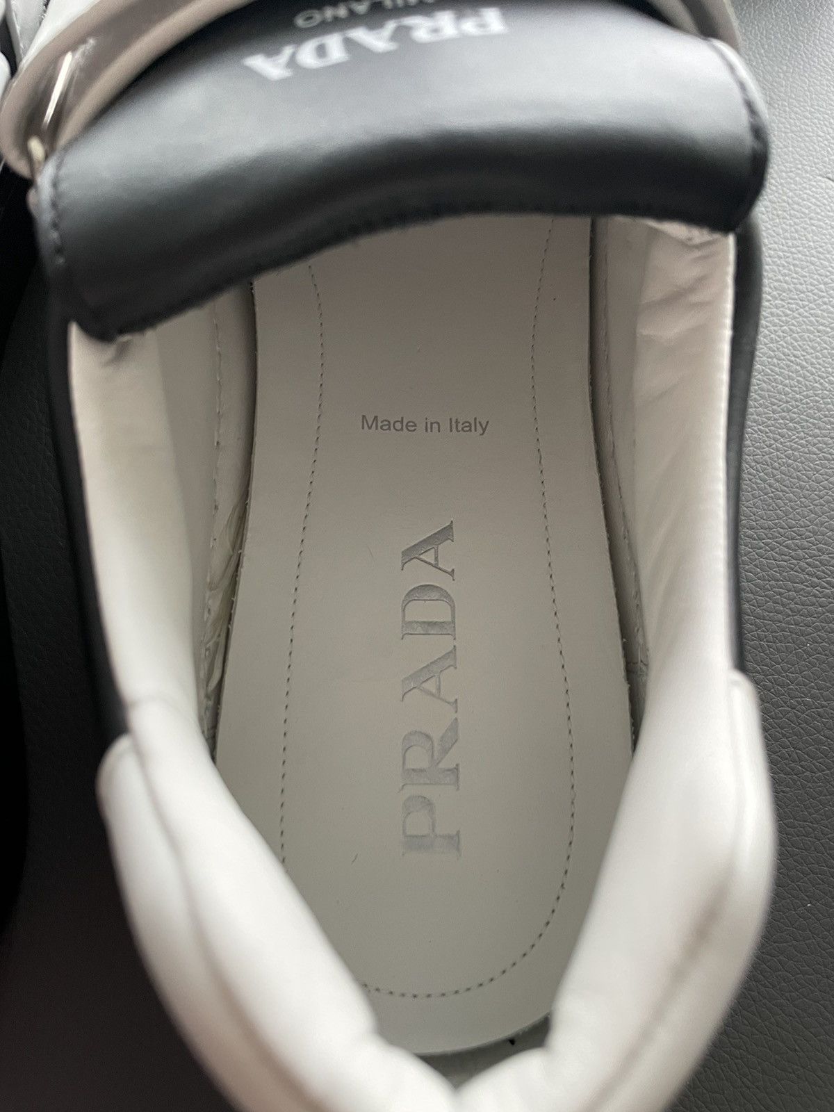 Prada BrandNew Limited Edition Runway Prada Logo Leather Sneakers Size US 10 / EU 43 - 12 Thumbnail