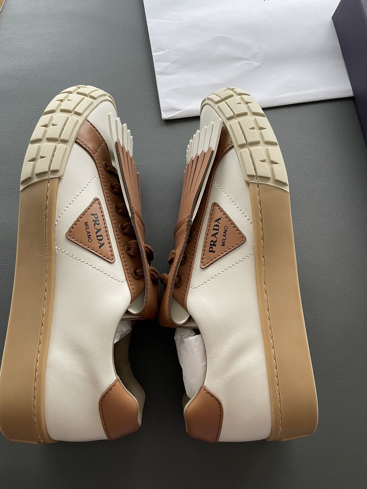 Prada Super Runway Limited Edition Prada Logo Leather Sneakers Size US 10 / EU 43 - 15 Thumbnail