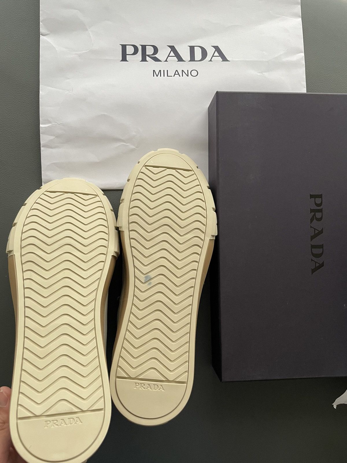 Prada Super Runway Limited Edition Prada Logo Leather Sneakers Size US 10 / EU 43 - 18 Thumbnail