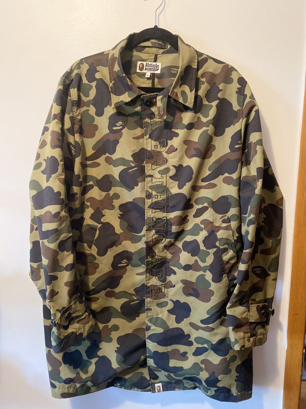 Bape trench coat hotsell