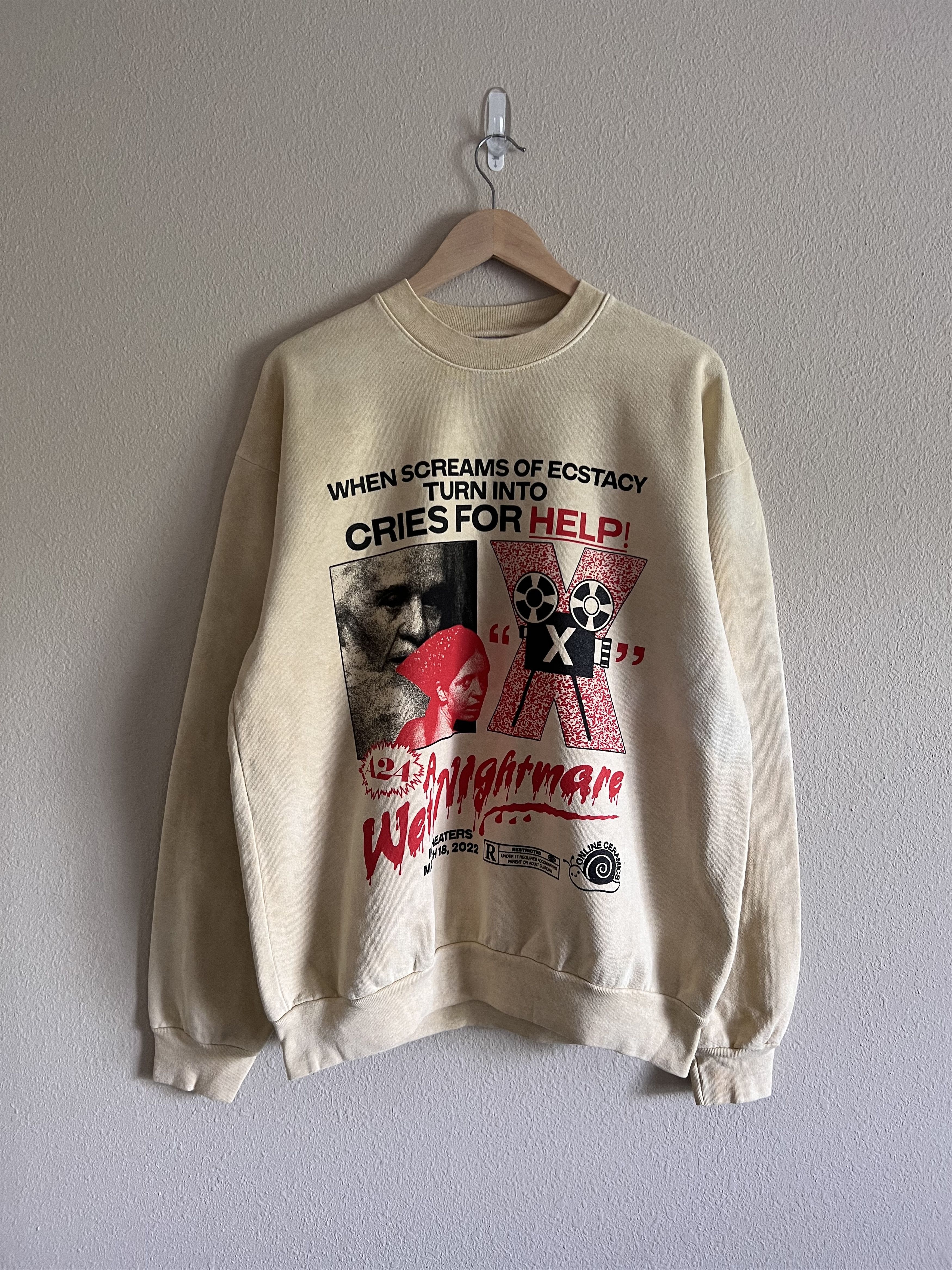 Online Ceramics Online Ceramics A24 X A Wet Nightmare Crewneck