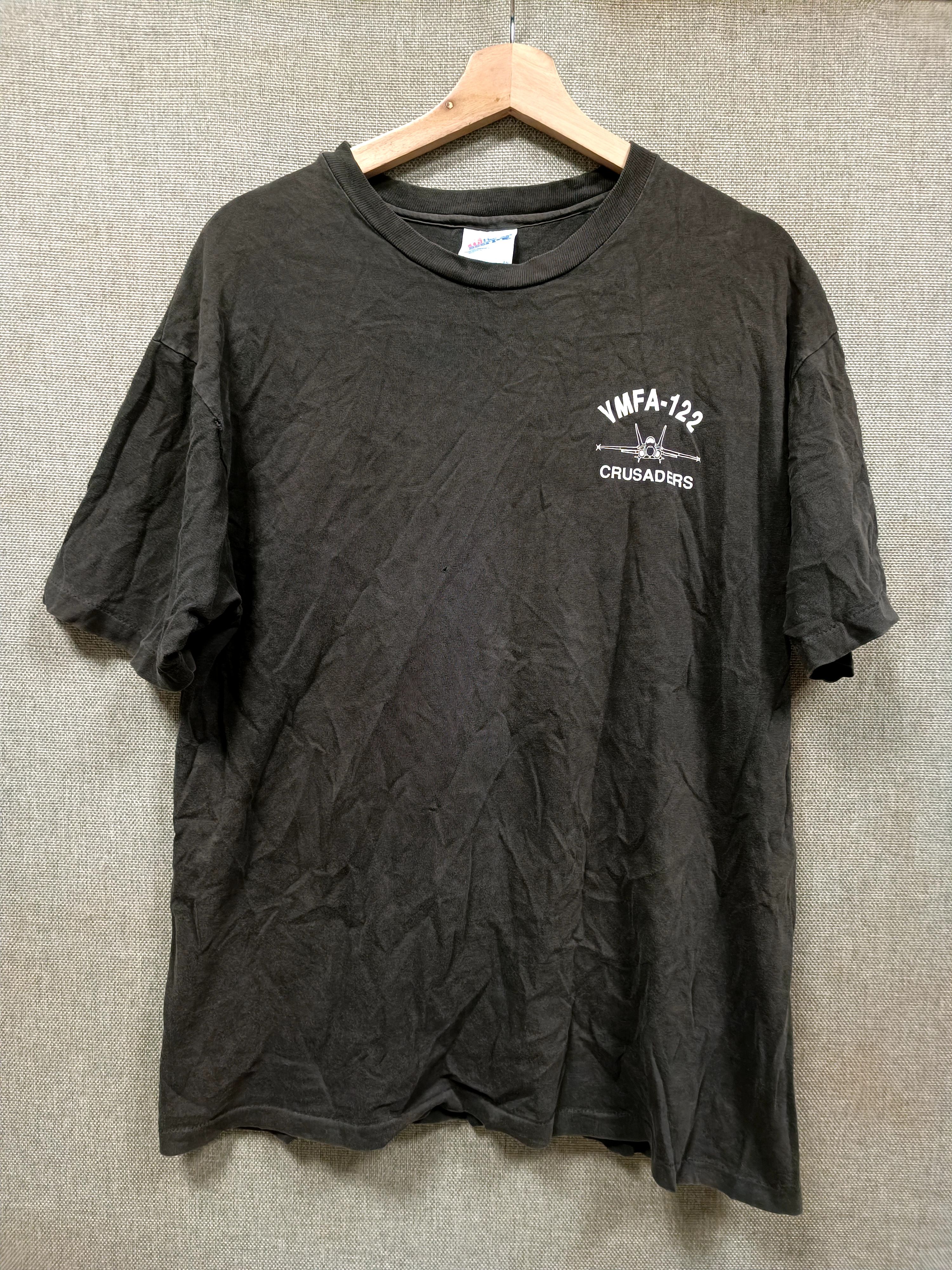 Hanes × Vintage vintage 90s t shirt Hornet F/A-18 made in usa Size US L / EU 52-54 / 3 - 2 Thumbnail