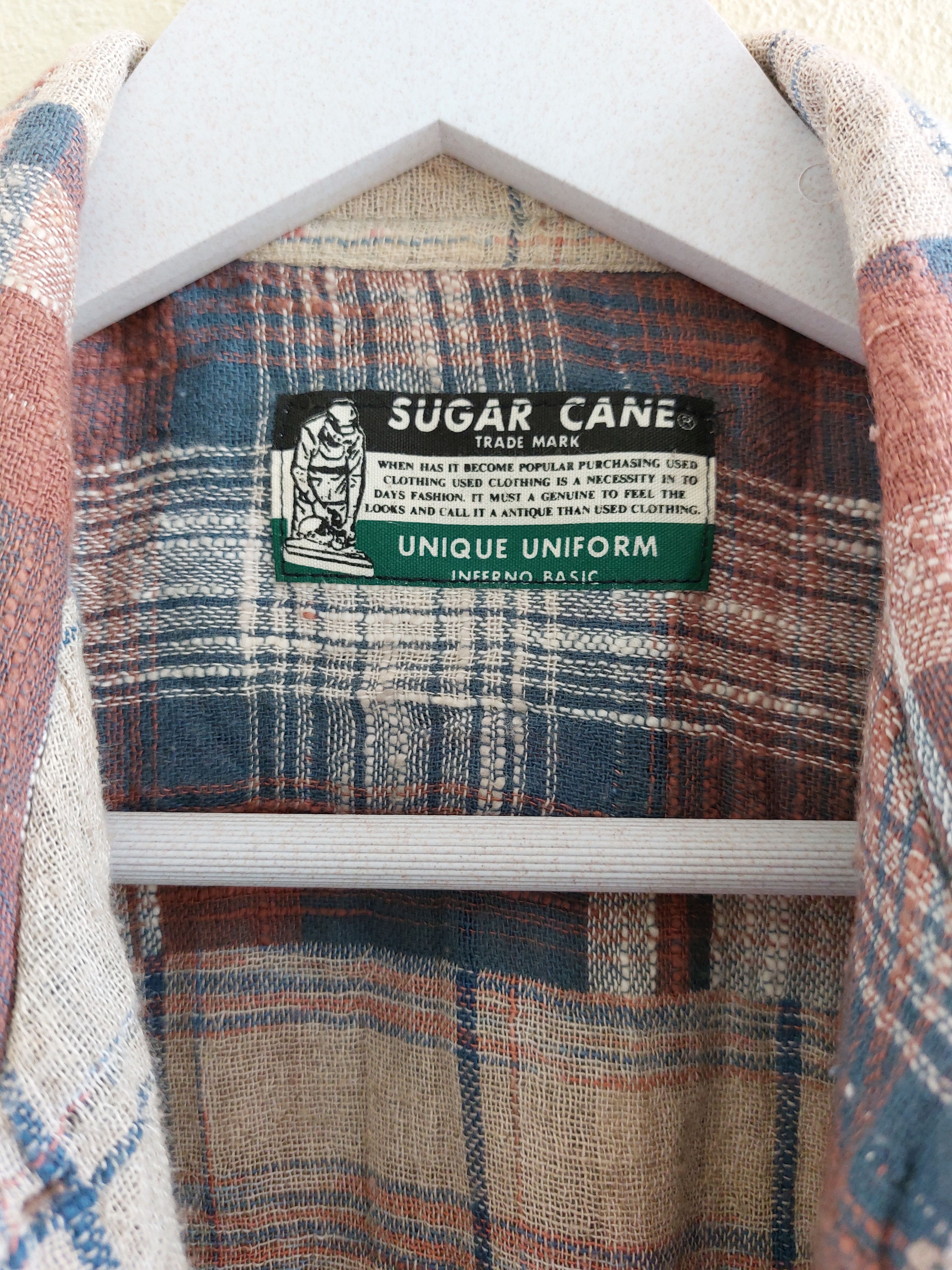 Sugar Cane SUGAR CANE wool flannel short sleeve shirt by TOYO ENTP. Size US L / EU 52-54 / 3 - 8 Thumbnail