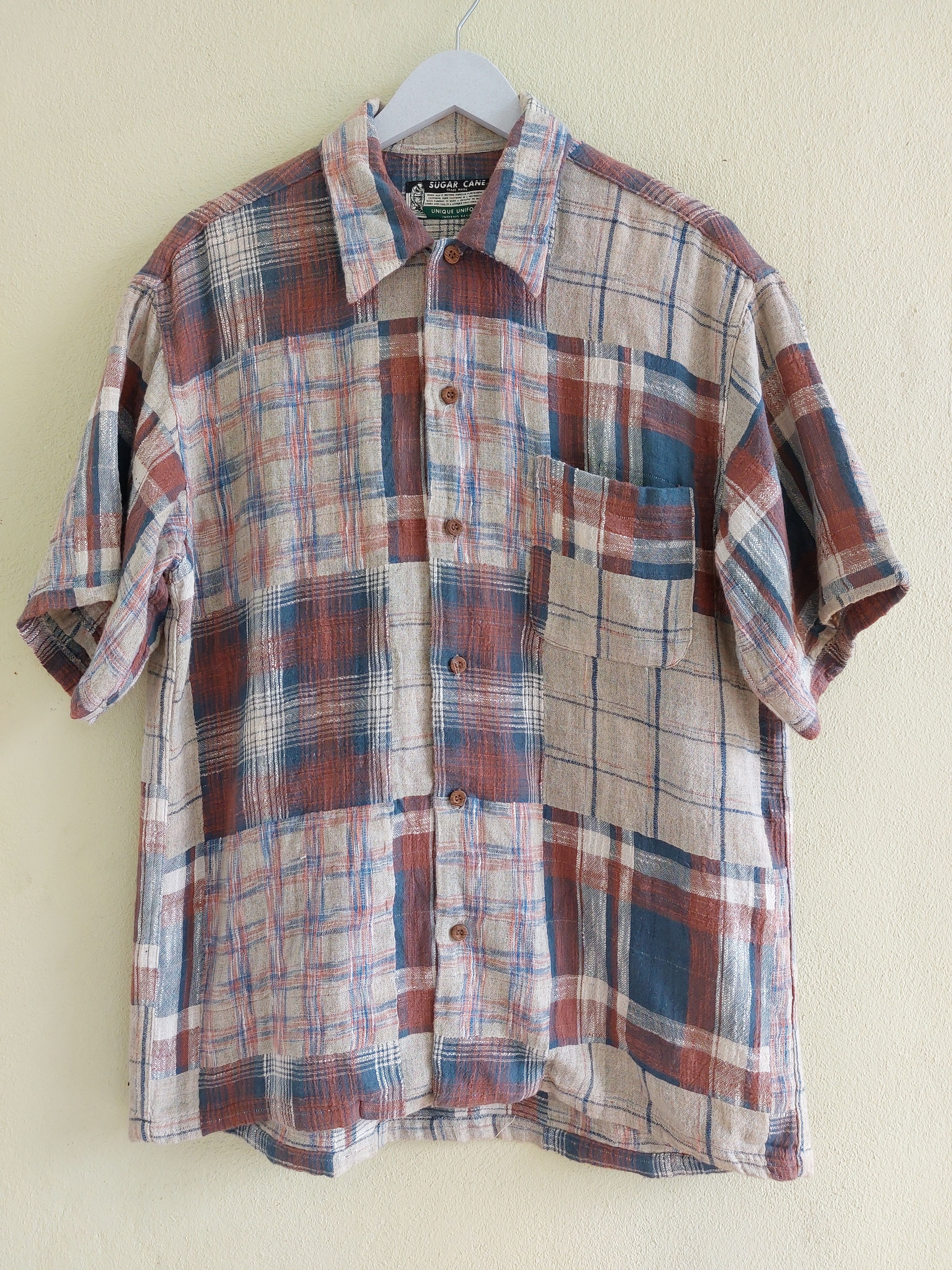 Sugar Cane SUGAR CANE wool flannel short sleeve shirt by TOYO ENTP. Size US L / EU 52-54 / 3 - 1 Thumbnail