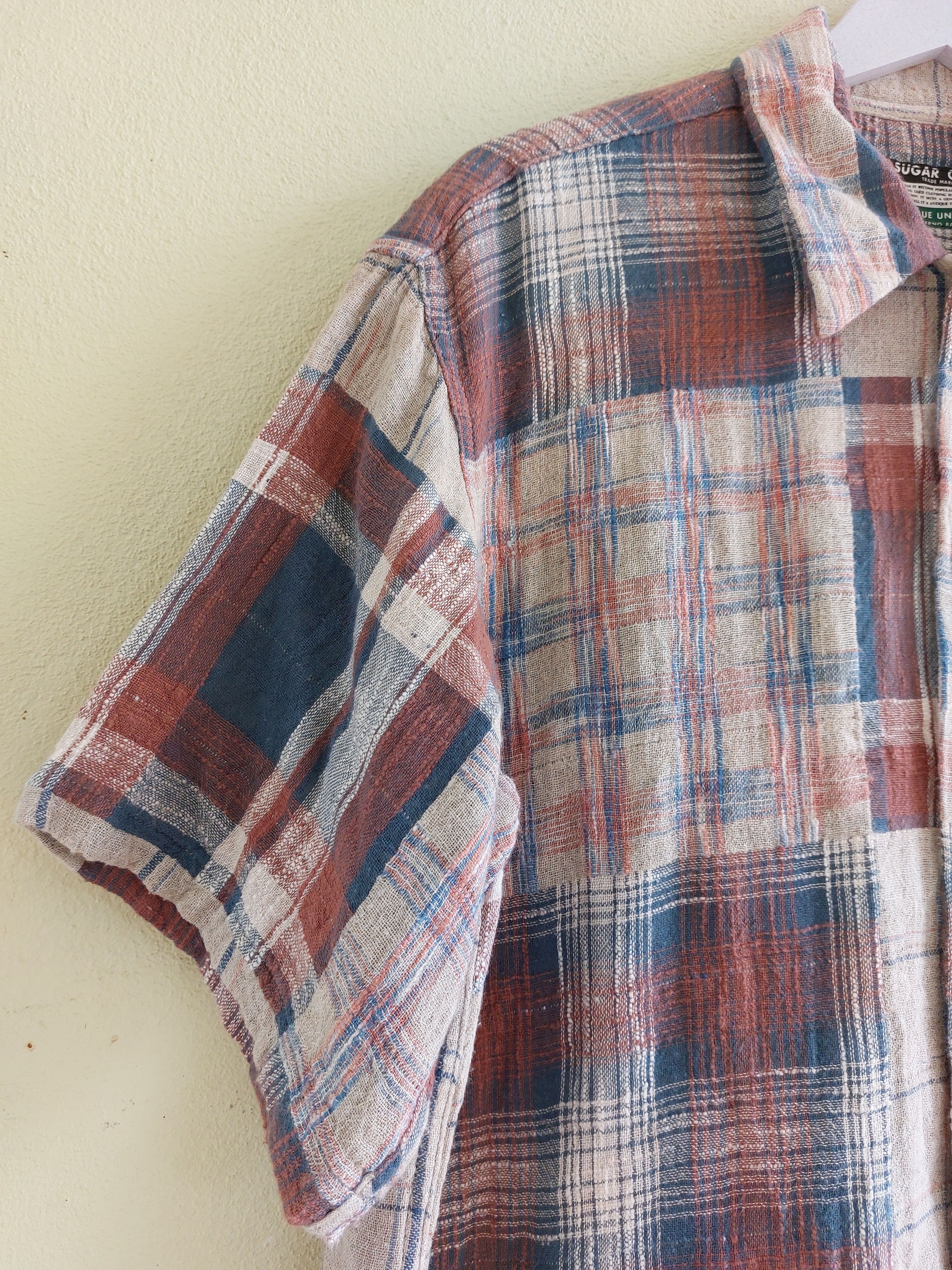 Sugar Cane SUGAR CANE wool flannel short sleeve shirt by TOYO ENTP. Size US L / EU 52-54 / 3 - 3 Thumbnail