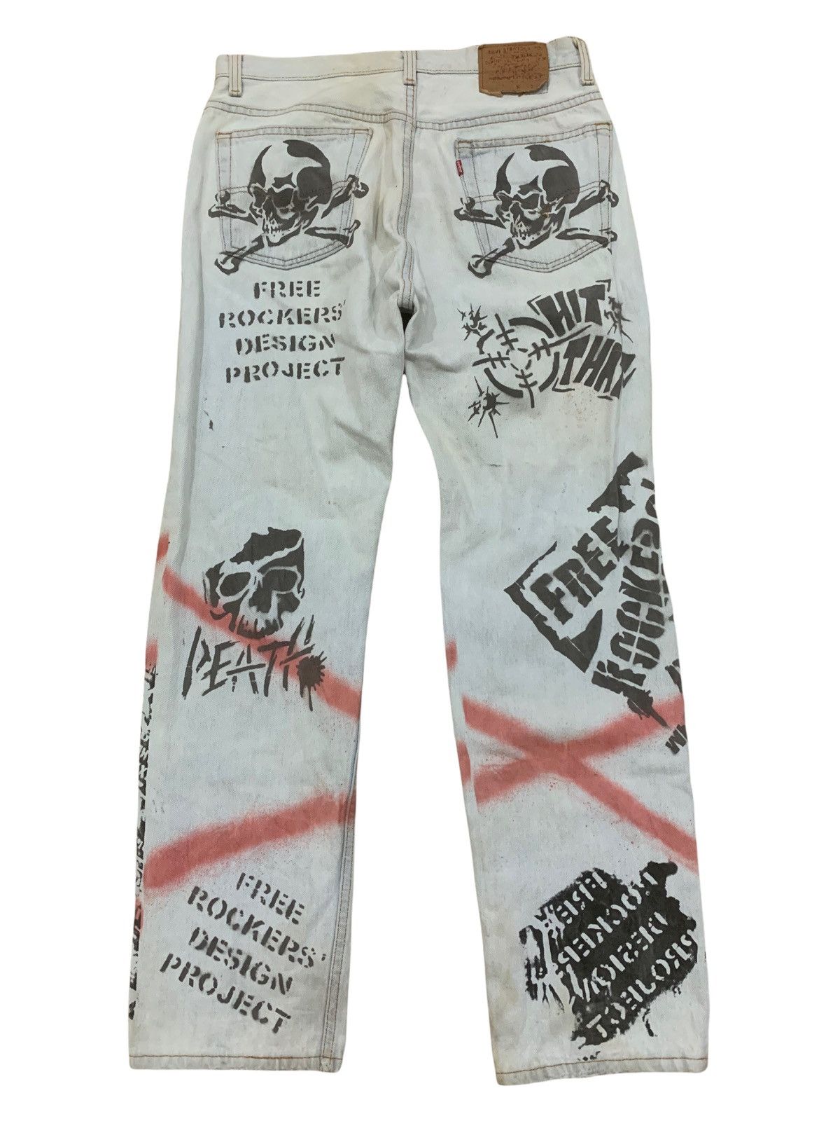 Levi's 🔥Vtg Levi’s Strauss Custom Made Distressed Jeans (P2) Size US 31 - 2 Thumbnail