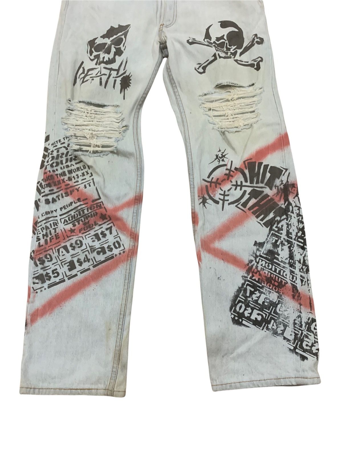 Levi's 🔥Vtg Levi’s Strauss Custom Made Distressed Jeans (P2) Size US 31 - 5 Thumbnail