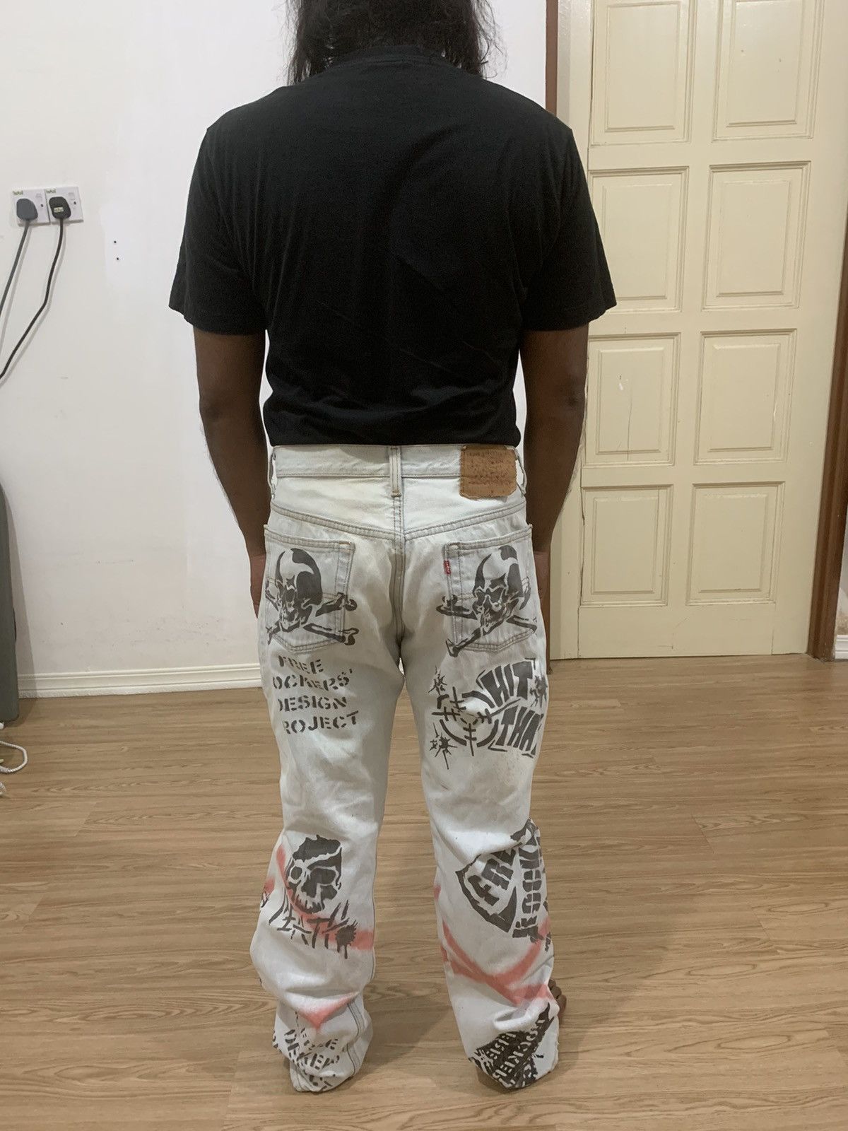 Levi's 🔥Vtg Levi’s Strauss Custom Made Distressed Jeans (P2) Size US 31 - 15 Thumbnail