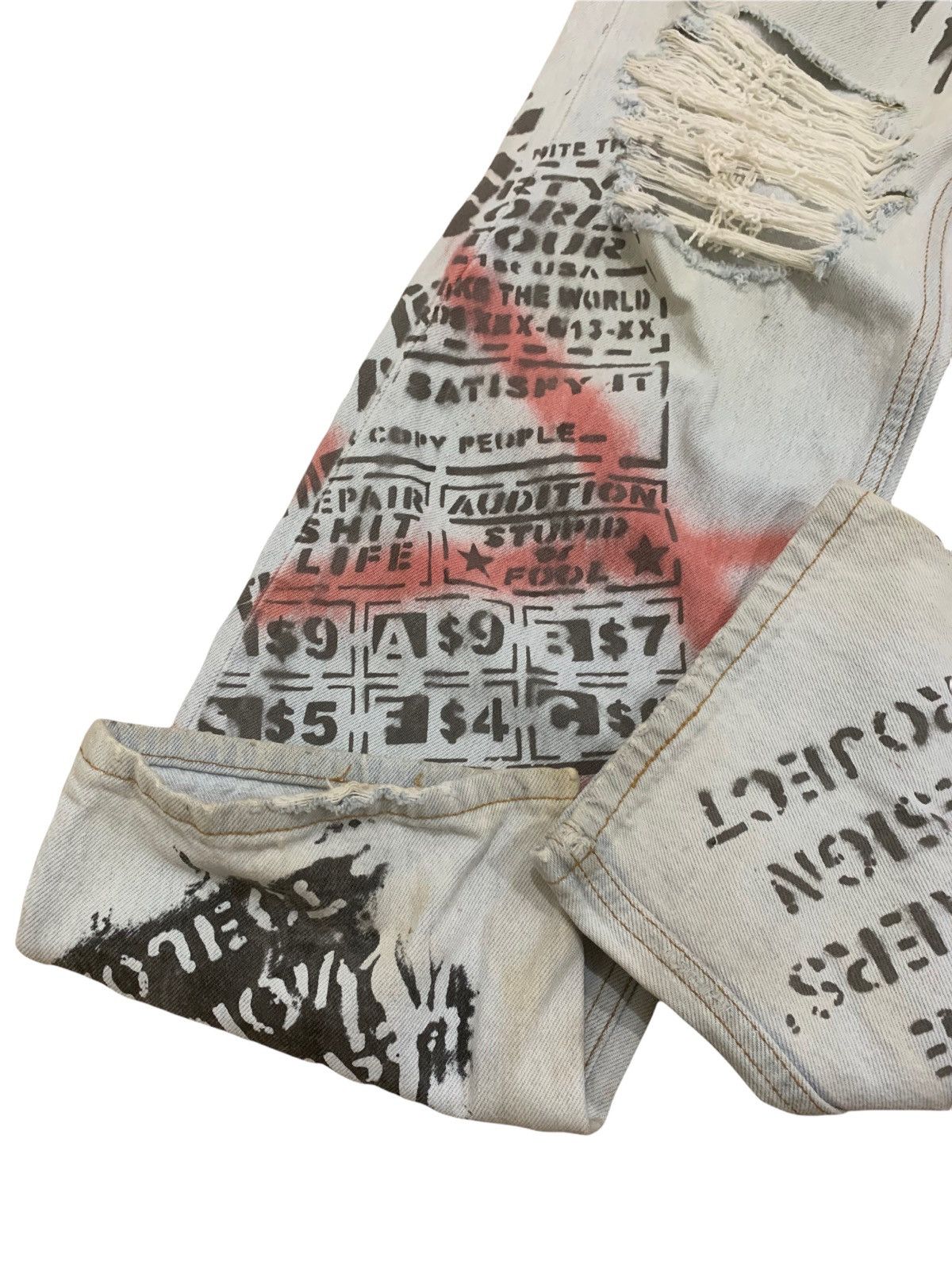 Levi's 🔥Vtg Levi’s Strauss Custom Made Distressed Jeans (P2) Size US 31 - 11 Thumbnail