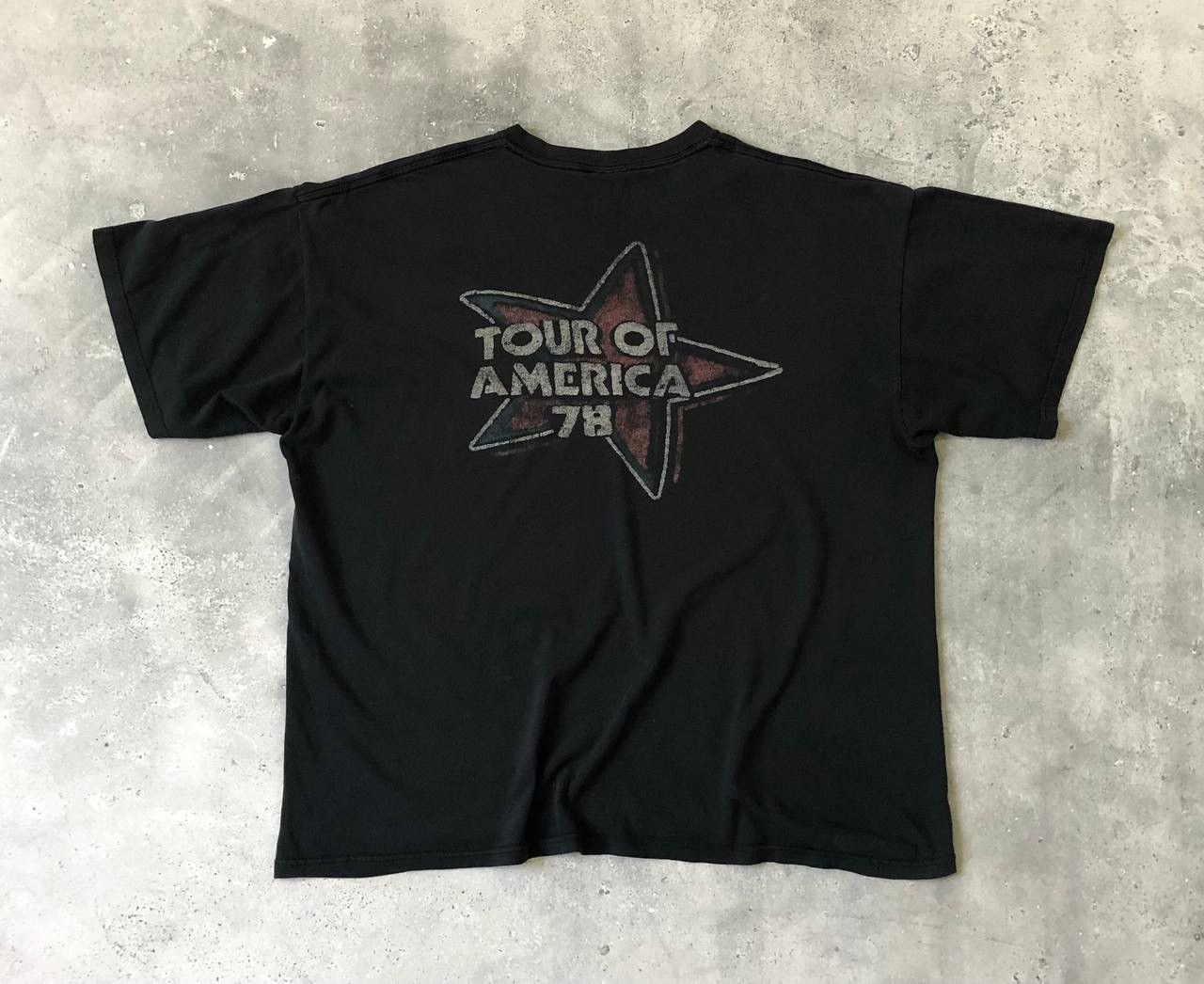 Band Tees The Rolling Stones Tour Of America T Shirt Faded Black XL Size US XL / EU 56 / 4 - 2 Thumbnail