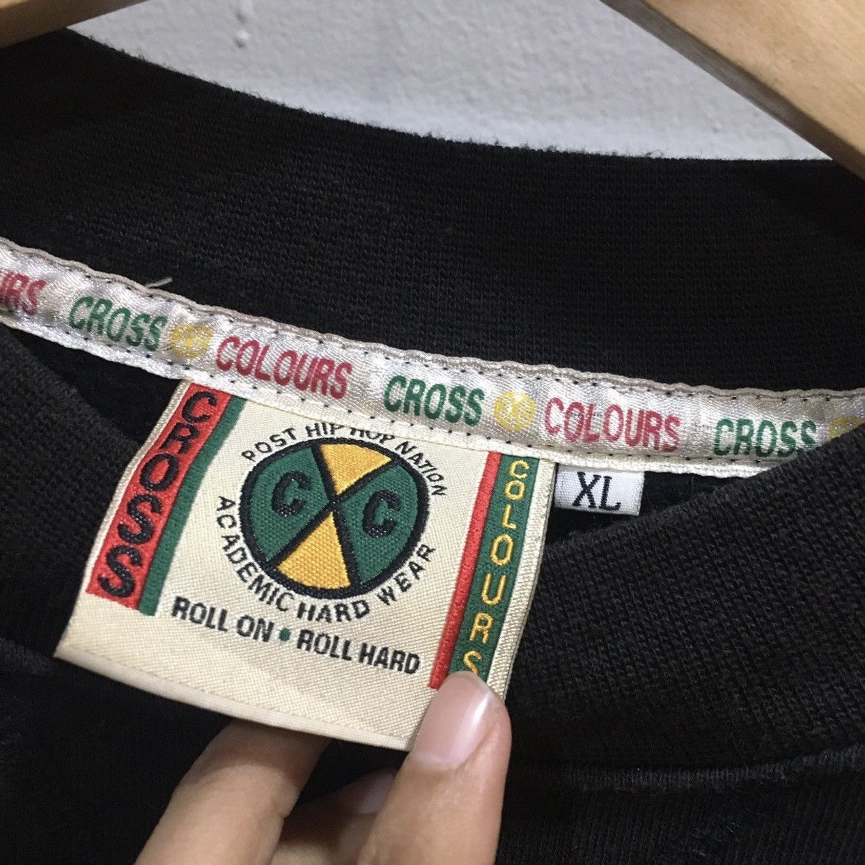 Cross Colours × Rap Tees RARE‼️Cross Colours “Post Hip Hop Nation Academic Hard Wear” Size US XL / EU 56 / 4 - 4 Thumbnail