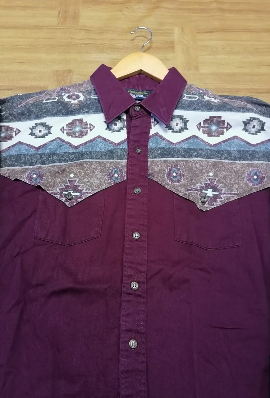 Panhandle Slim × Vintage Panhandle Slim Nice Design Buttons Longsleeve Shirt Size US L / EU 52-54 / 3 - 2 Thumbnail