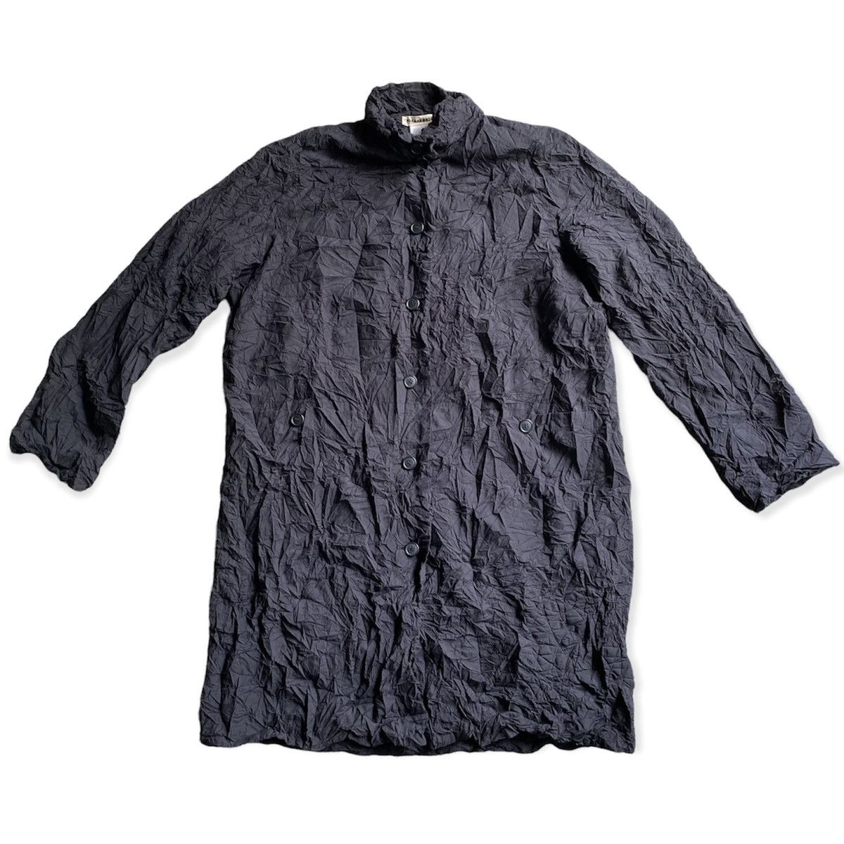 Issey Miyake Vintage Issey Miyake Permanent Wrinkle Oversize Coat Size US M / EU 48-50 / 2 - 1 Thumbnail