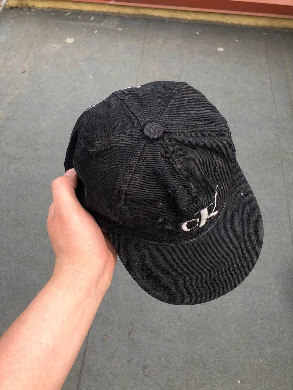 Calvin Klein × Vintage Calvin Klein vintage Beige Cap Hat big Logo Size ONE SIZE - 4 Thumbnail