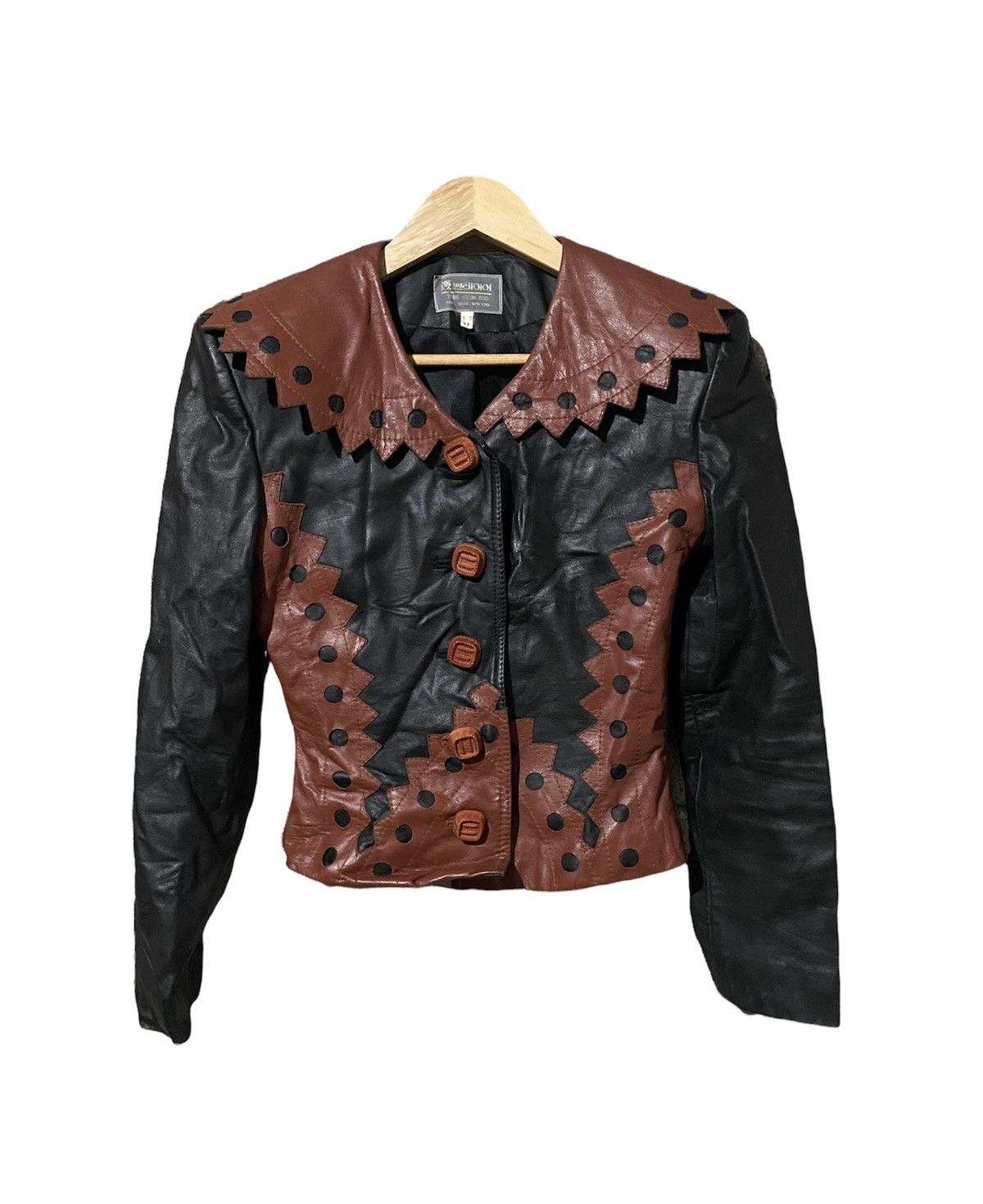 Leather 🔥SALE🔥JUNG YEON SOO COSTUME STYLE LEATHER JACKET Size US XS / EU 42 / 0 - 1 Thumbnail