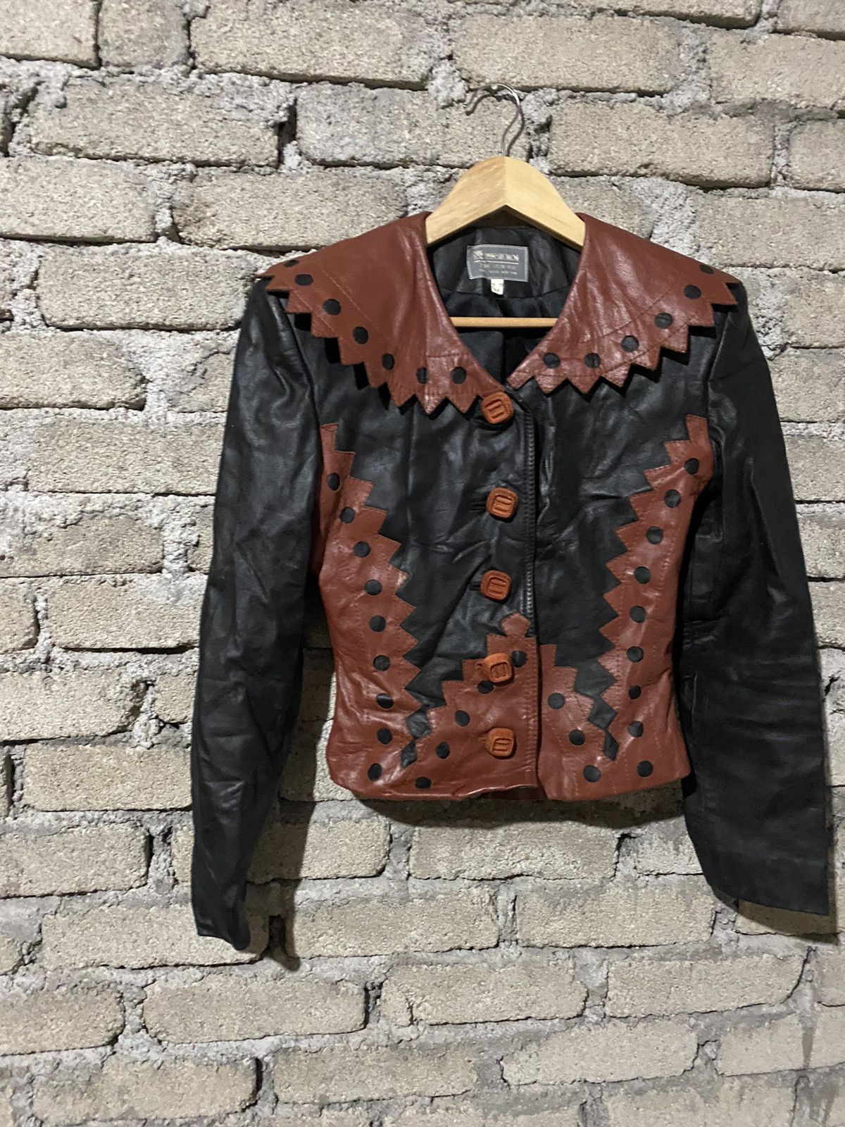 Leather 🔥SALE🔥JUNG YEON SOO COSTUME STYLE LEATHER JACKET Size US XS / EU 42 / 0 - 4 Thumbnail