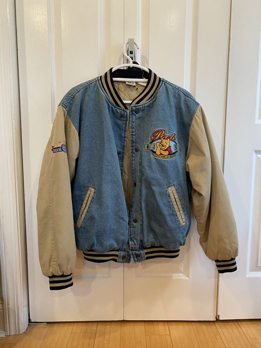 Vintage winnie the cheap pooh denim varsity jacket