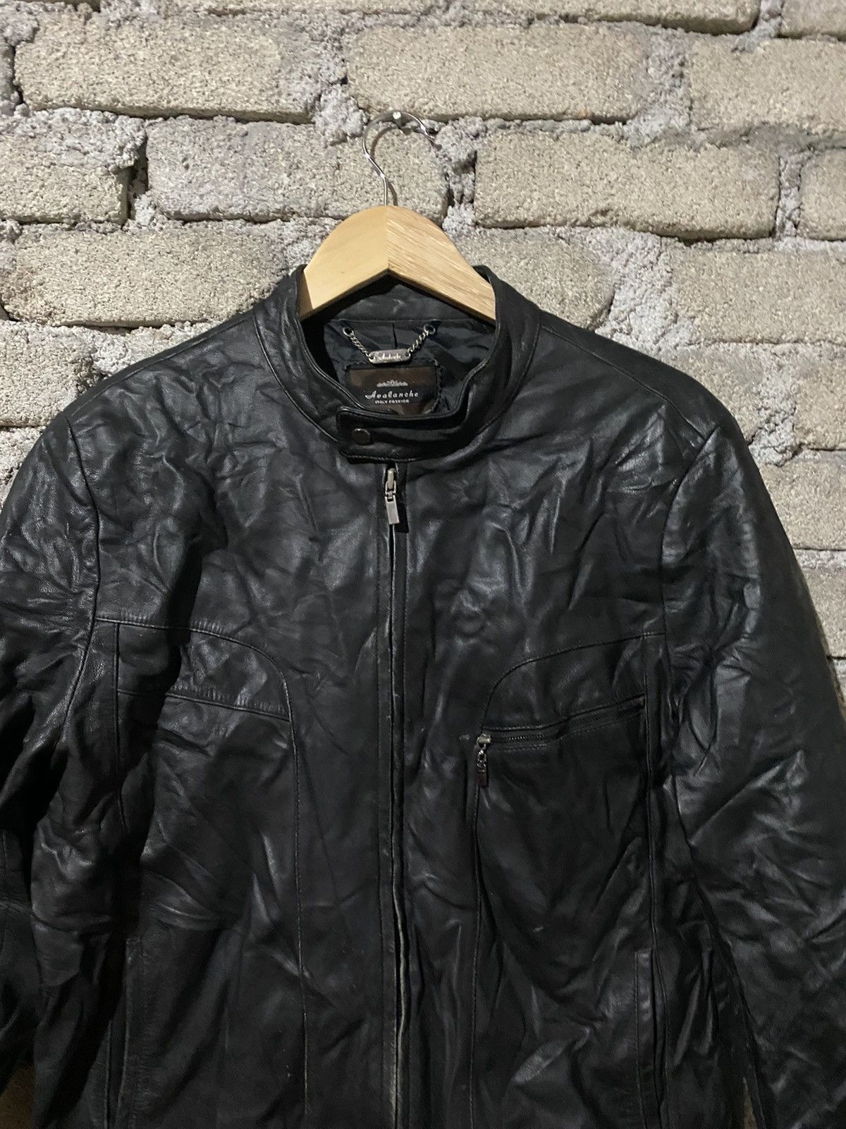 Leather 🔥SALE🔥AVALANCHE BIKER LEATHER JACKET Size US M / EU 48-50 / 2 - 5 Thumbnail