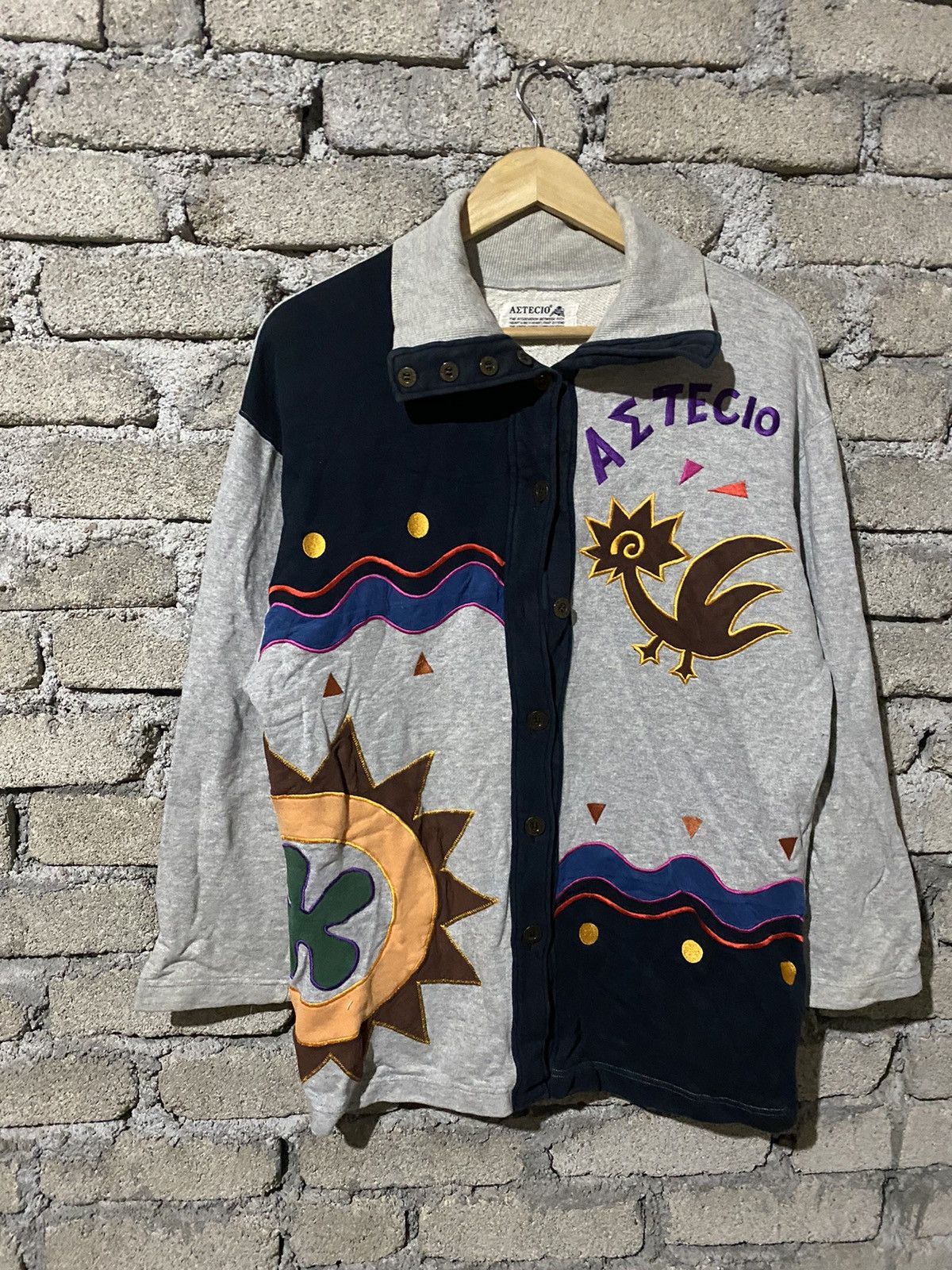 Japanese Brand 🔥SALE🔥AZTECIO EMBROIDERY LOGOS DESIGN BUTTON UP Size US M / EU 48-50 / 2 - 4 Thumbnail