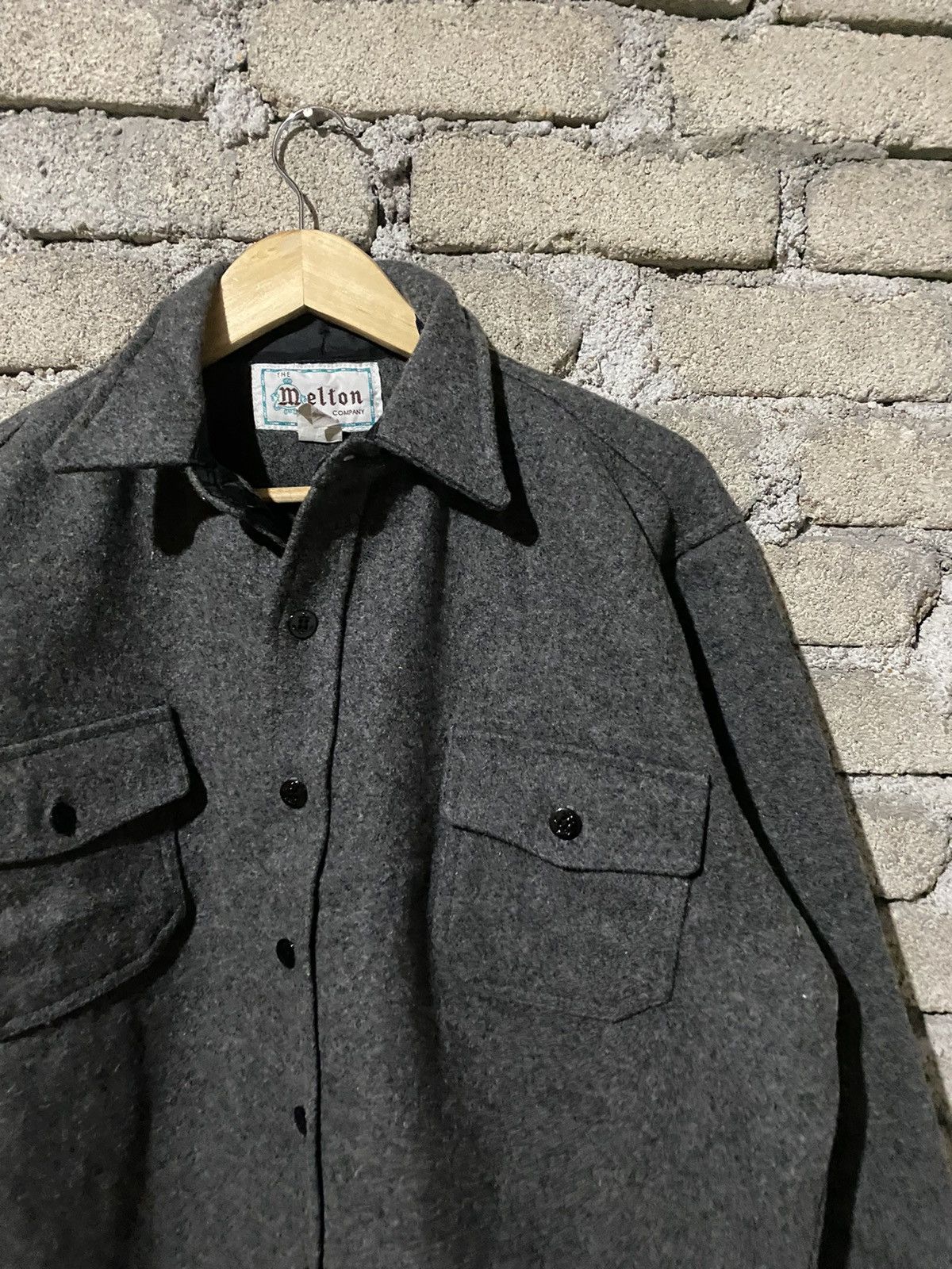 Vintage VINTAGE 70S MELTON WOOL OVERSHIRT MADE IN USA WOOL FABRIC Size US L / EU 52-54 / 3 - 4 Thumbnail