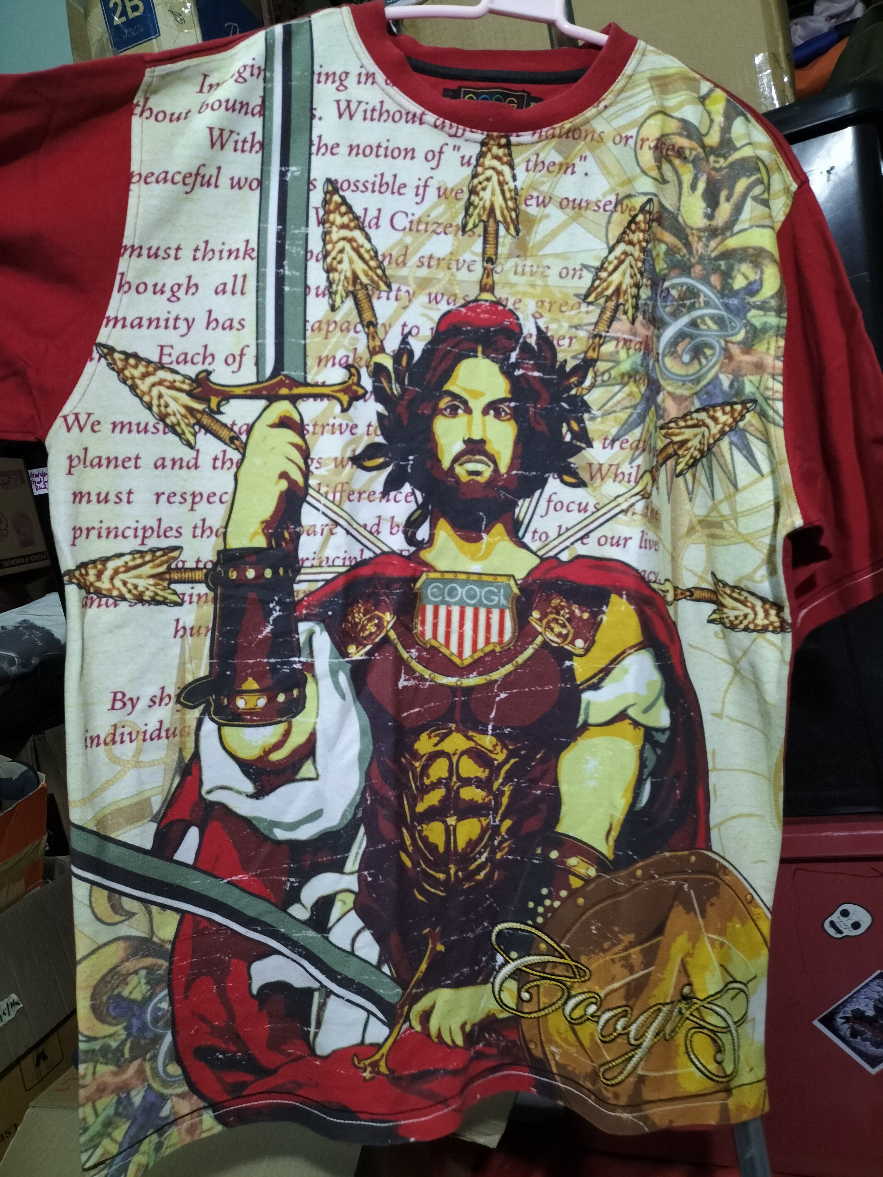 Coogi Vintage Coogi Full Graphics Jesus Rare Embroidery raptees Size US XL / EU 56 / 4 - 2 Thumbnail