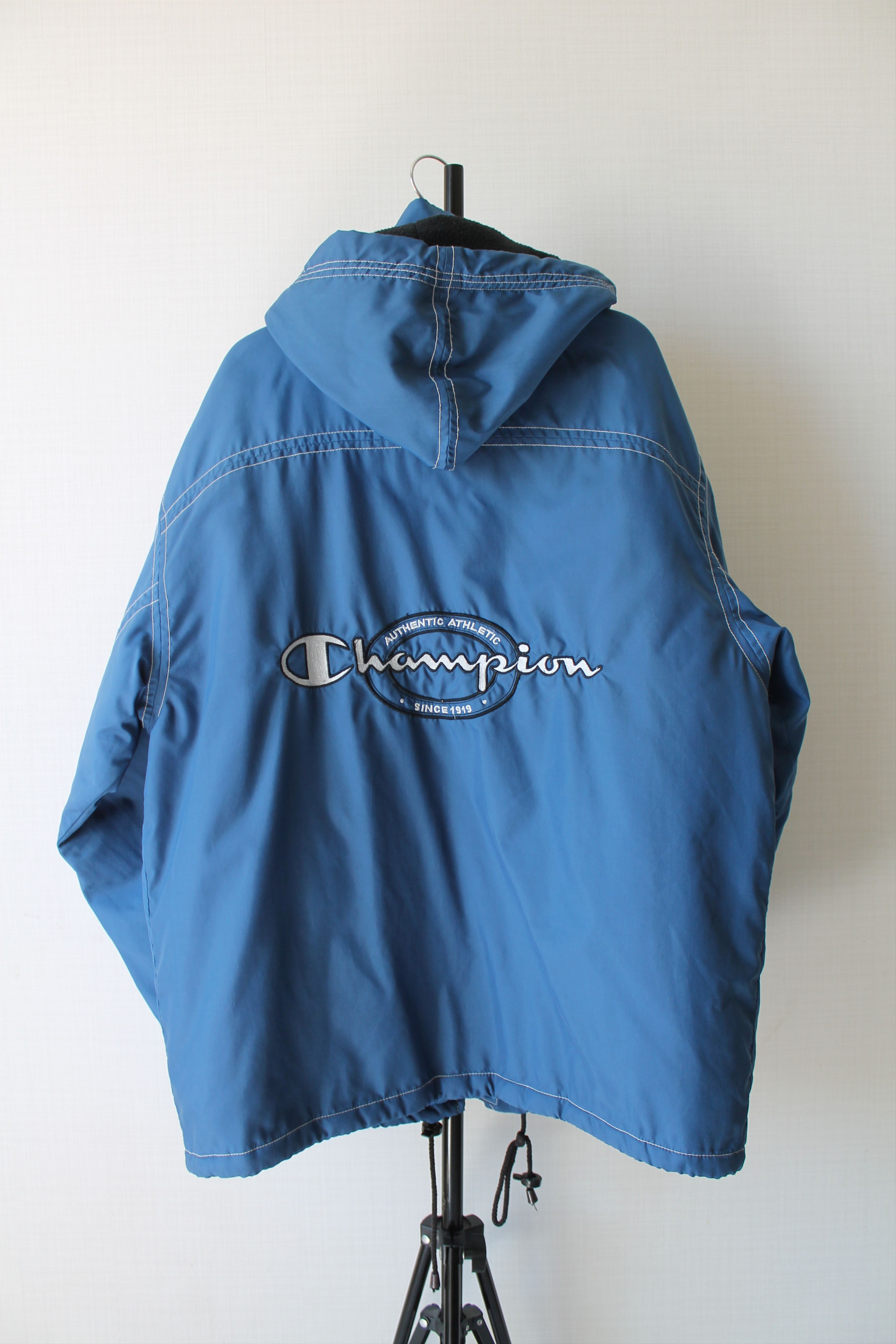 Champion Champion Vintage Hooded jacket M Blue Big Logo Size US M / EU 48-50 / 2 - 4 Thumbnail