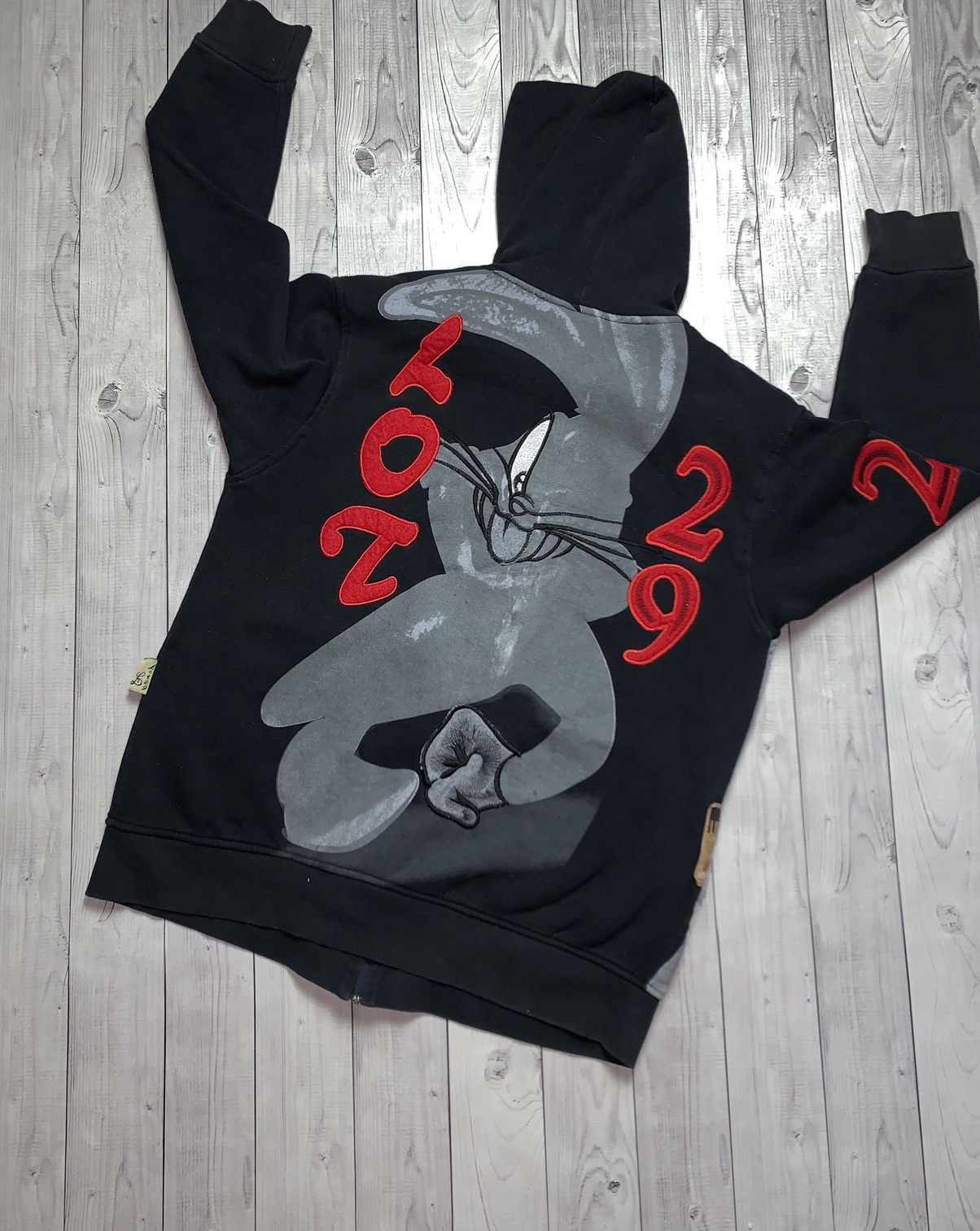 Streetwear × Vintage Vintage Lot 29 Zip hoodie cartoon Bugs