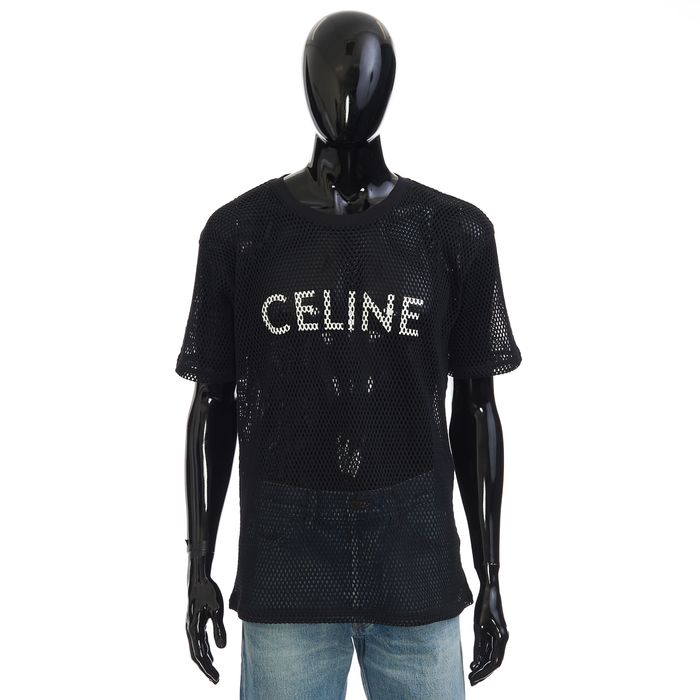 Loose Celine T-Shirt in Jersey - White - Size : Xxs - for Men