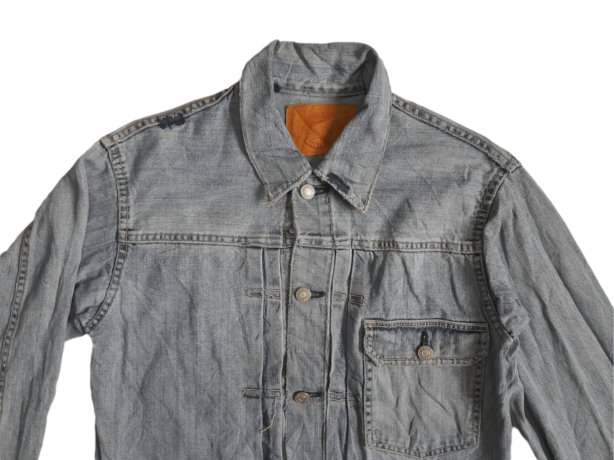 Japanese Brand 90s Bue Way Japan Single Pocket Selvedge Denim Jacket (E80) Size US M / EU 48-50 / 2 - 2 Thumbnail