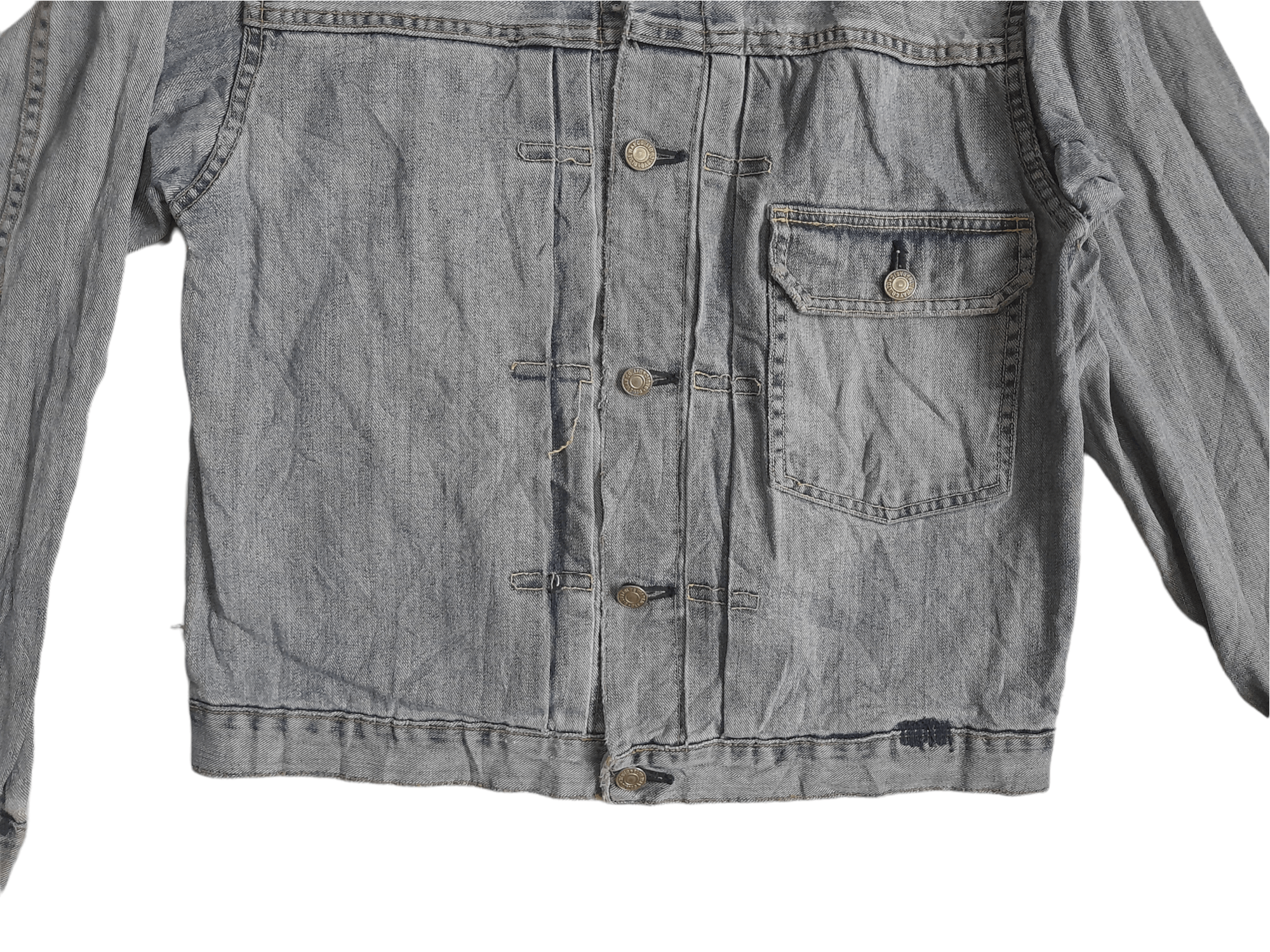 Japanese Brand 90s Bue Way Japan Single Pocket Selvedge Denim Jacket (E80) Size US M / EU 48-50 / 2 - 3 Thumbnail