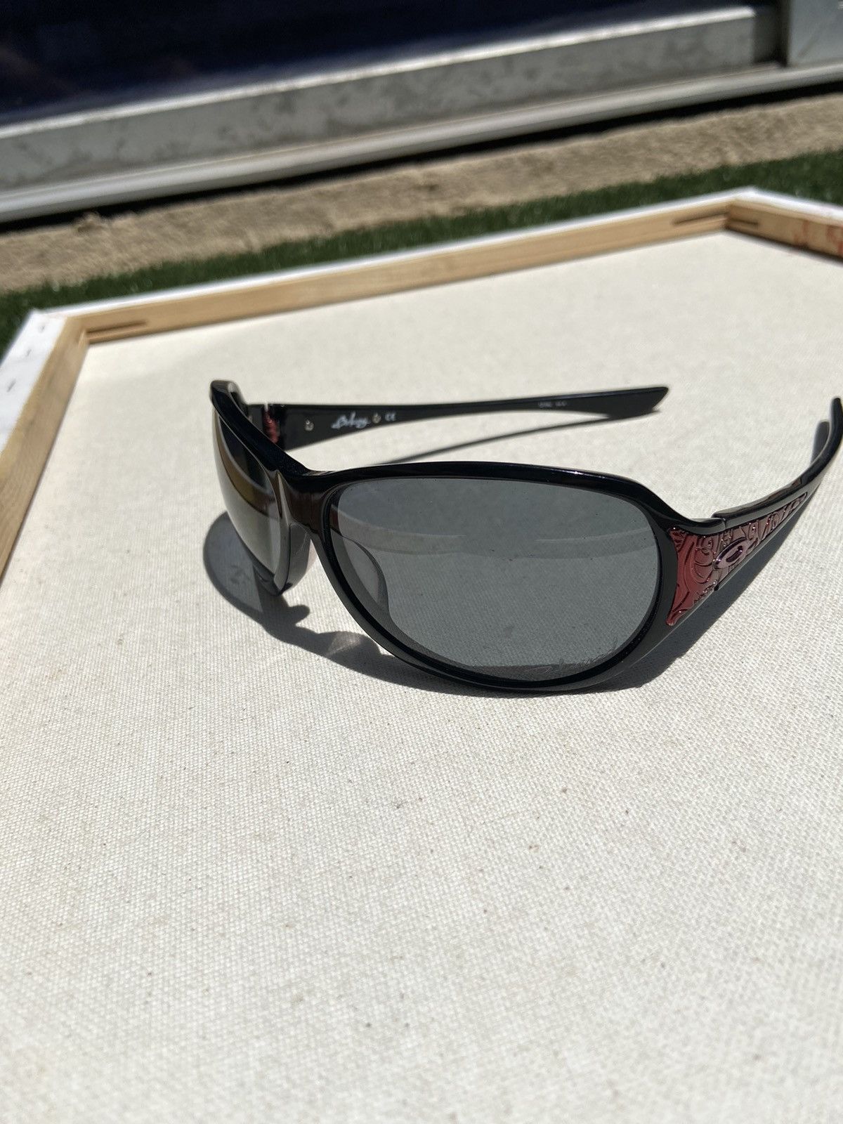 Oakley Vintage VTG E00 s Oakley Belong Red Metal Sunglasses Grailed