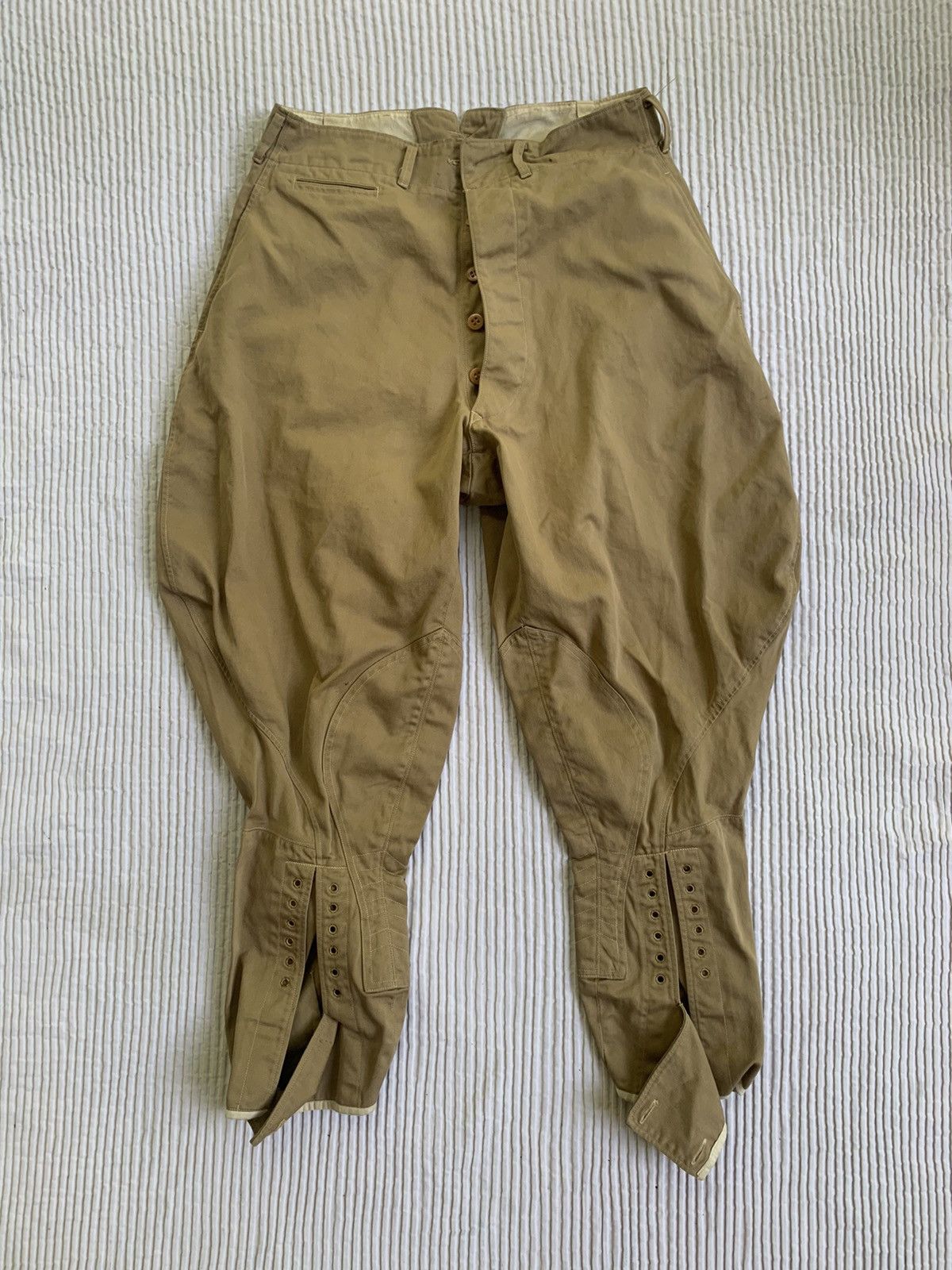 Vintage 1930s Cotton Khaki Vintage Military Jodhpur Pants | Grailed