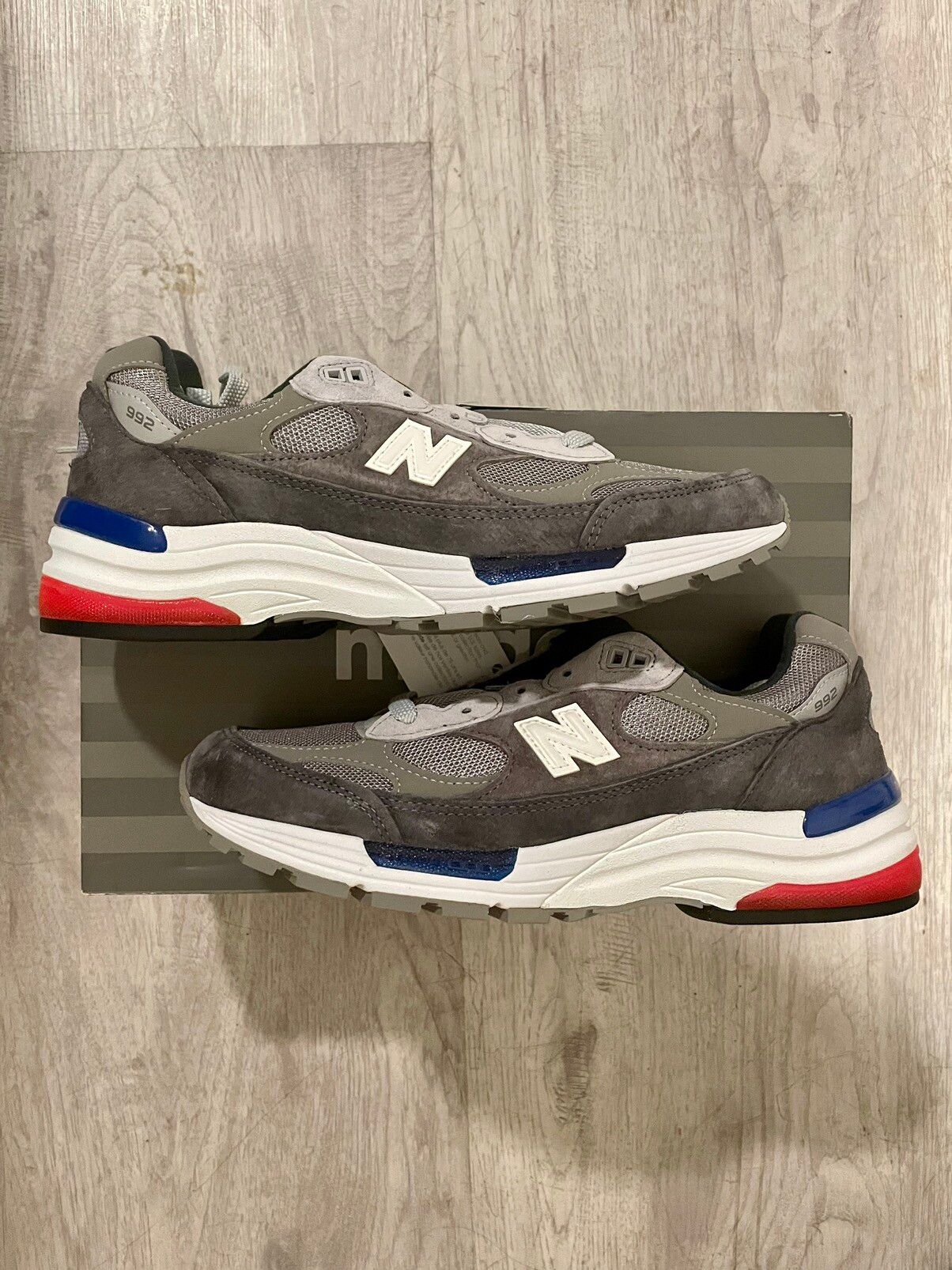 New Balance 992 AG New Balance Made In USA M992AG Grey Gray Blue Red |  Grailed