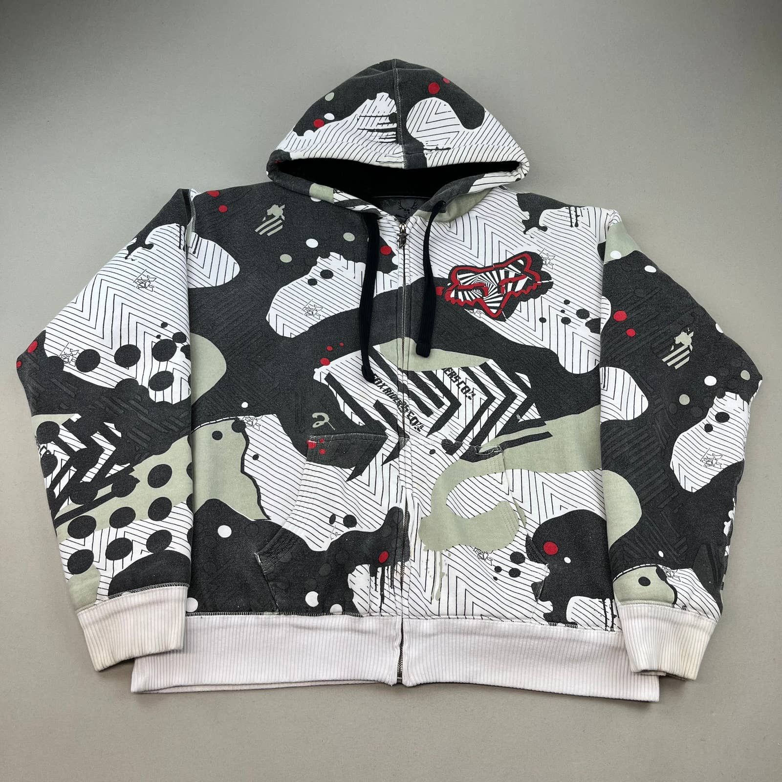 Fox Riders Co. FOX Riders Co Sasquatch Hoodie Sweatshirt White Full Zip ...