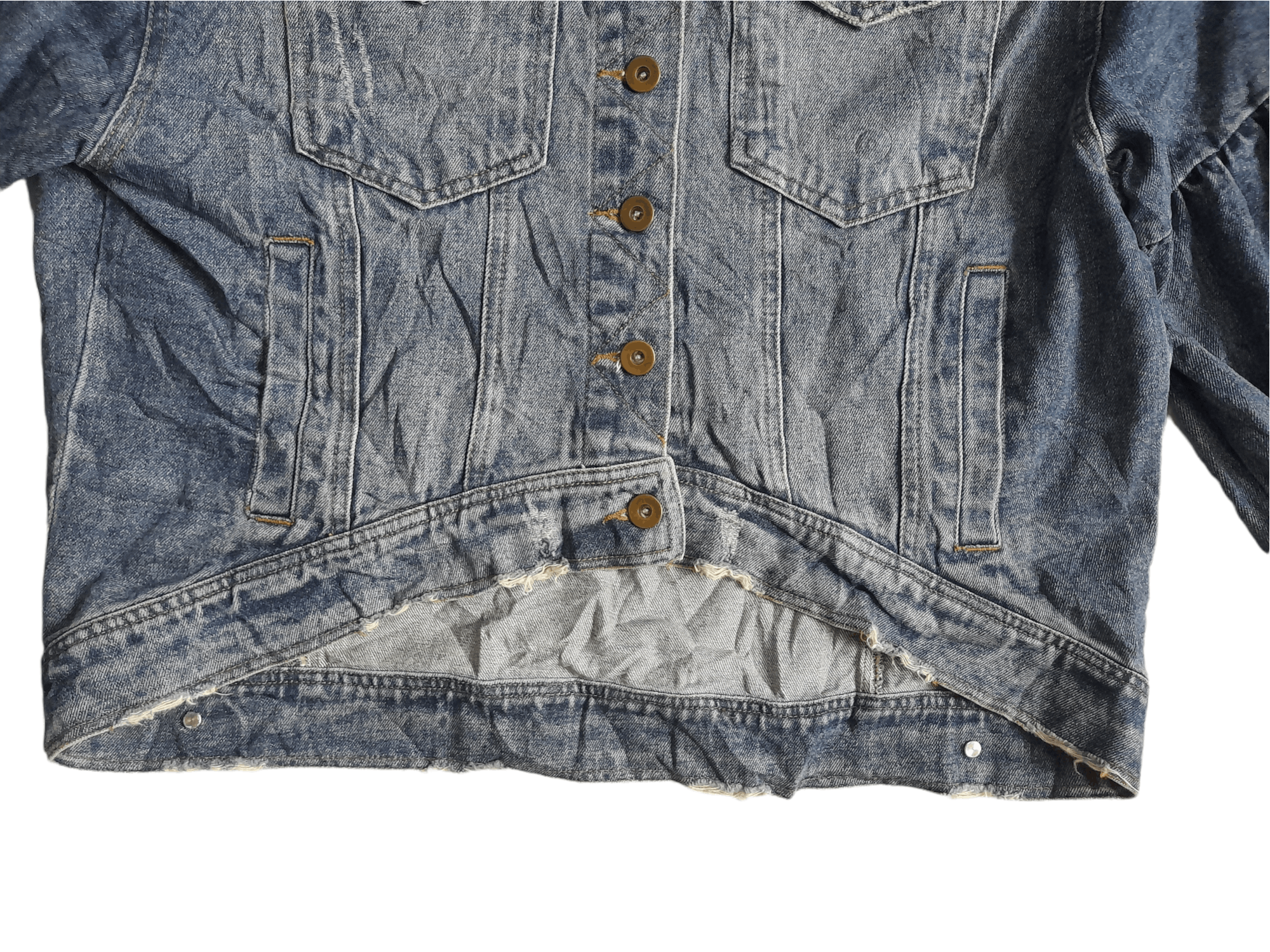 Japanese Brand Yecca Vecca Editt Distressed Denim Jacket (E83) Size US M / EU 48-50 / 2 - 2 Thumbnail