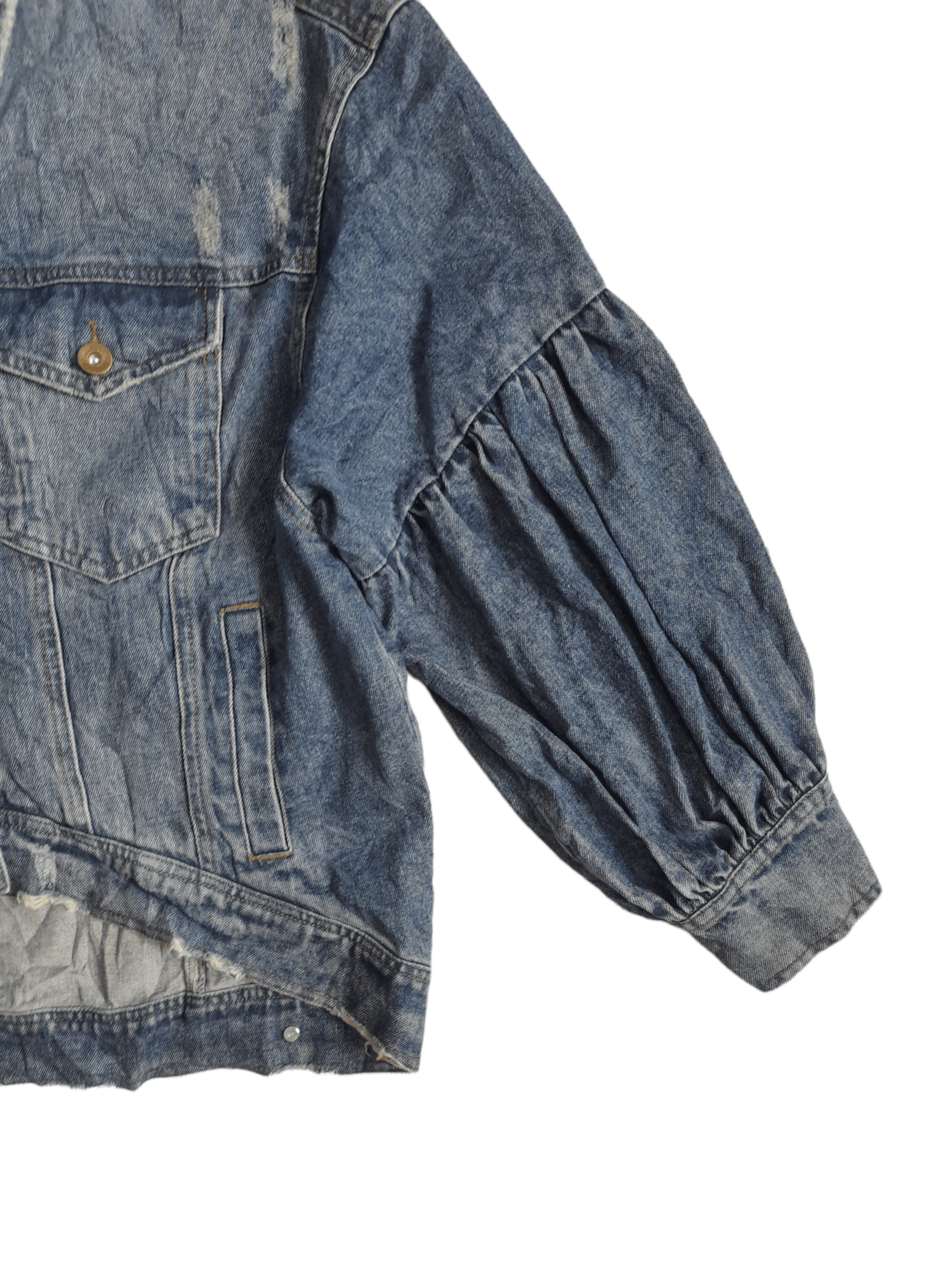 Japanese Brand Yecca Vecca Editt Distressed Denim Jacket (E83) Size US M / EU 48-50 / 2 - 3 Thumbnail