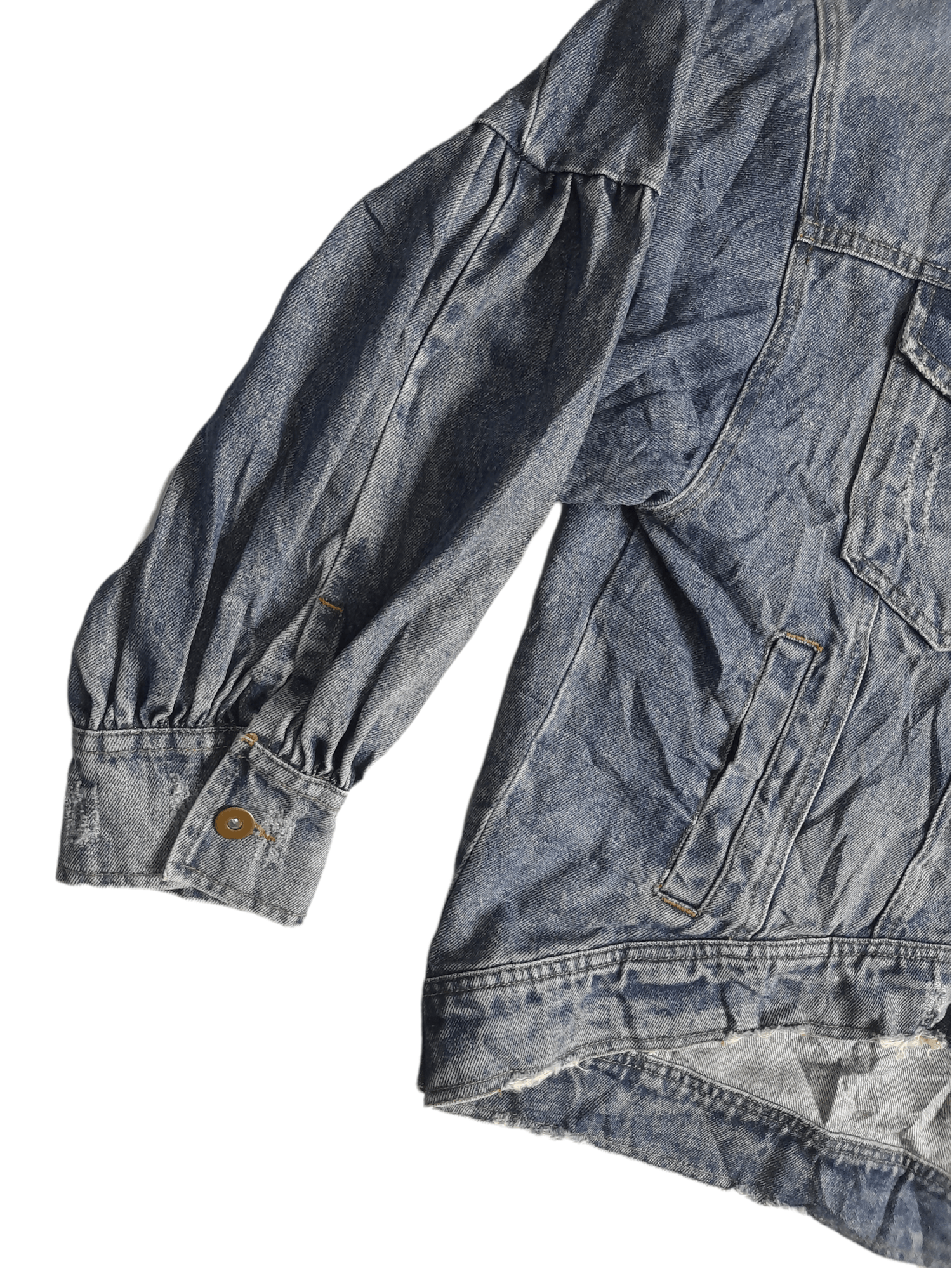 Japanese Brand Yecca Vecca Editt Distressed Denim Jacket (E83) Size US M / EU 48-50 / 2 - 4 Thumbnail