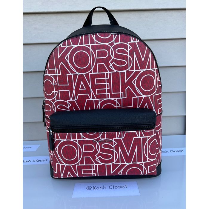Michael Kors Michael kors MK Cooper Graphic Logo Backpack Flame/Black
