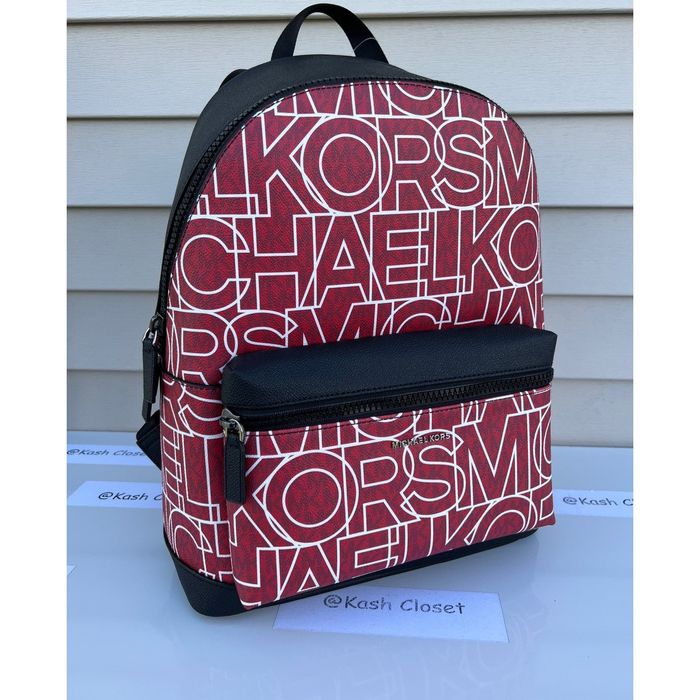 Michael Kors Michael kors MK Cooper Graphic Logo Backpack Flame/Black