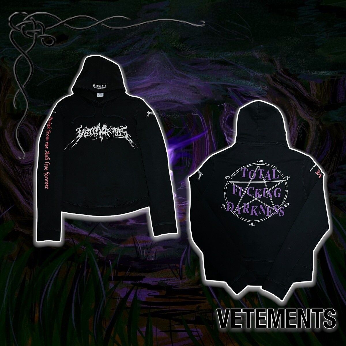 Vetements Vetements Total Fucking Darkness Hoodie Size US L / EU 52-54 / 3 - 2 Preview