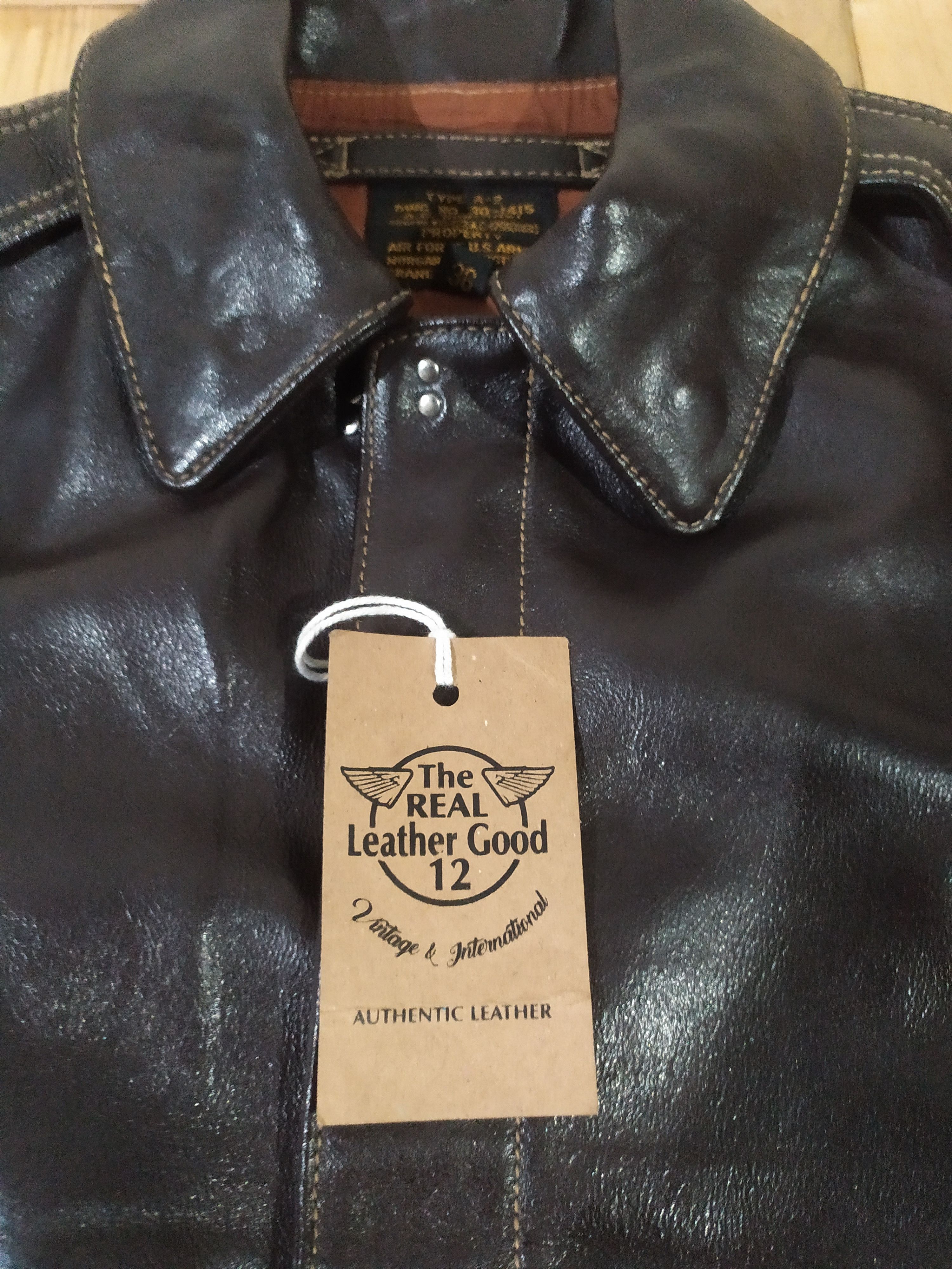 Genuine Leather MORGAN PRODUCTIONS CRANE HILL TYPE A2 LEATHER FLIGHT JACKET Size US S / EU 44-46 / 1 - 4 Thumbnail