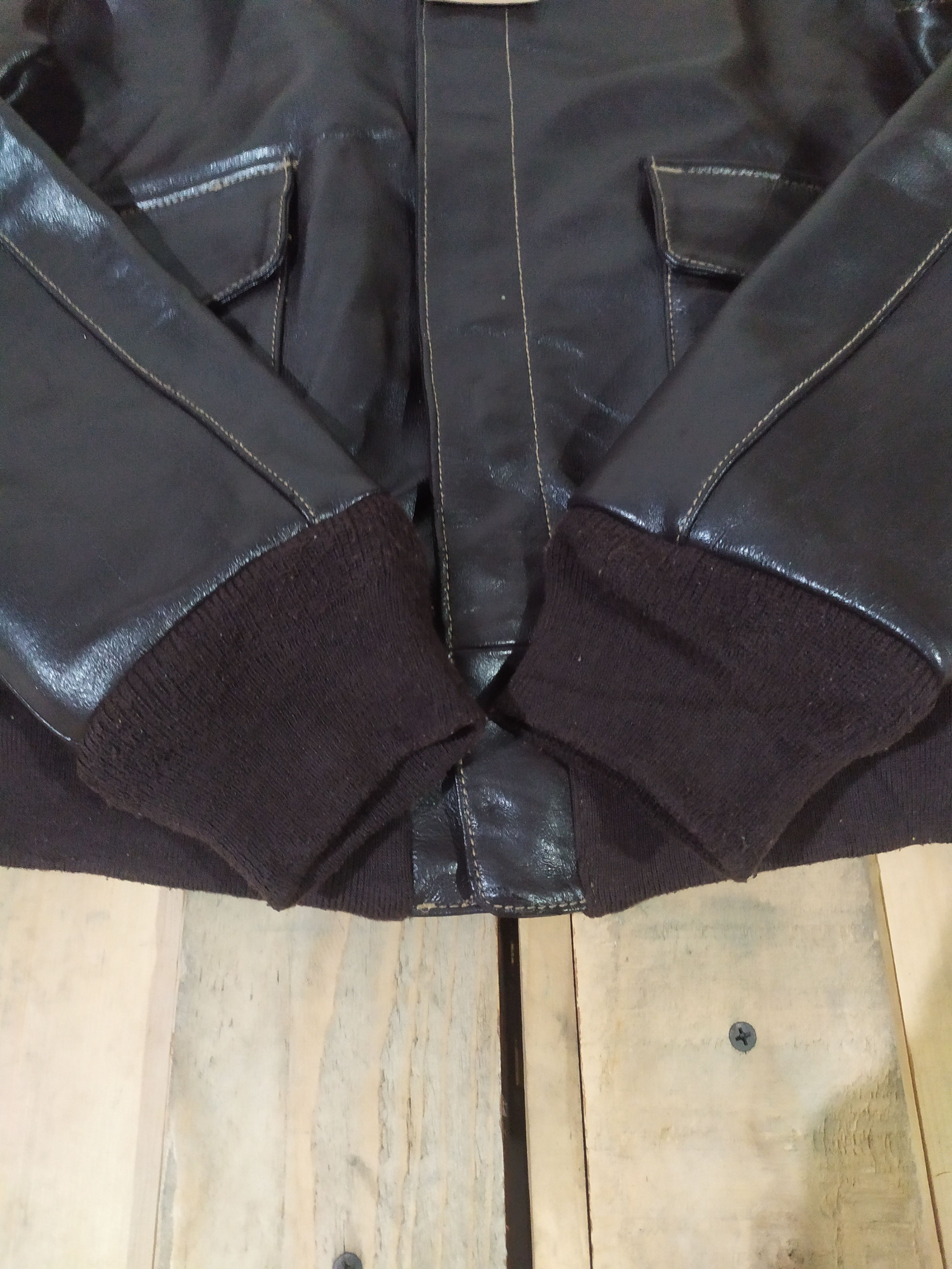 Genuine Leather MORGAN PRODUCTIONS CRANE HILL TYPE A2 LEATHER FLIGHT JACKET Size US S / EU 44-46 / 1 - 9 Thumbnail